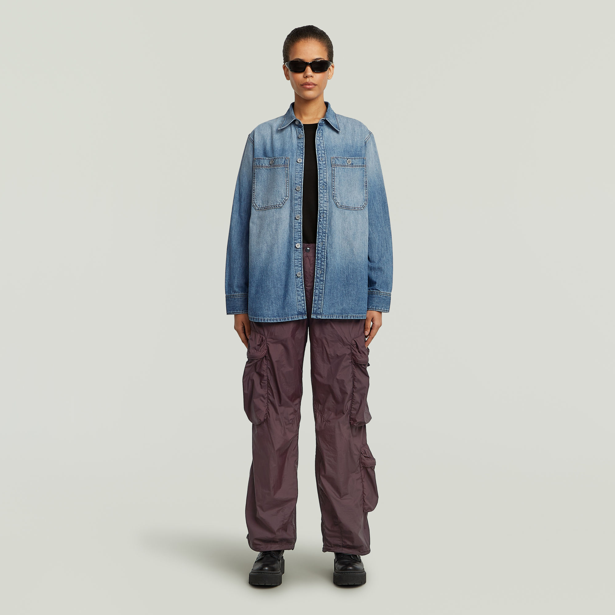 G-Star RAW Regular 2-Pocket Overhemd Lichtblauw Dames