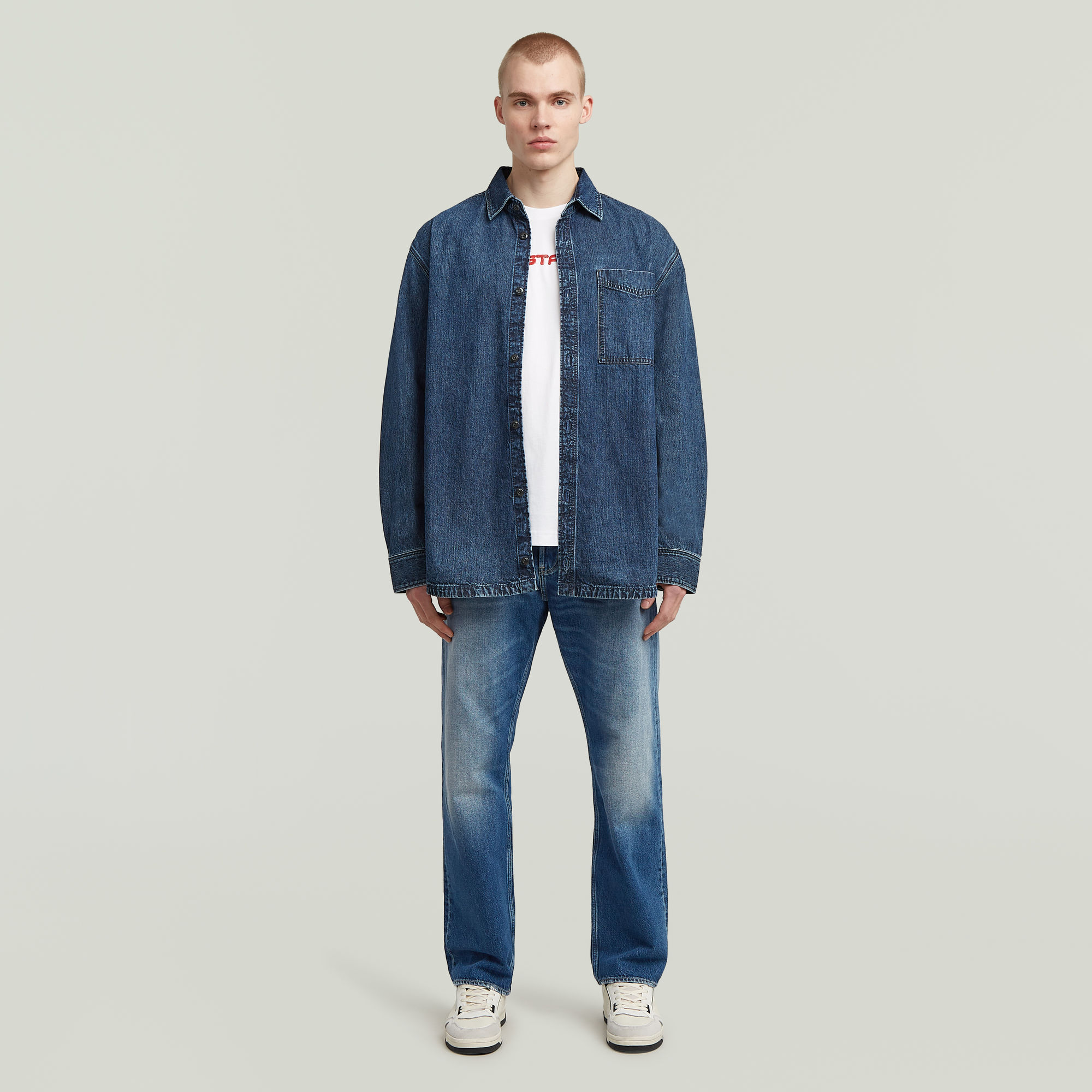 G-Star RAW Gel Print T-shirt Wit Heren