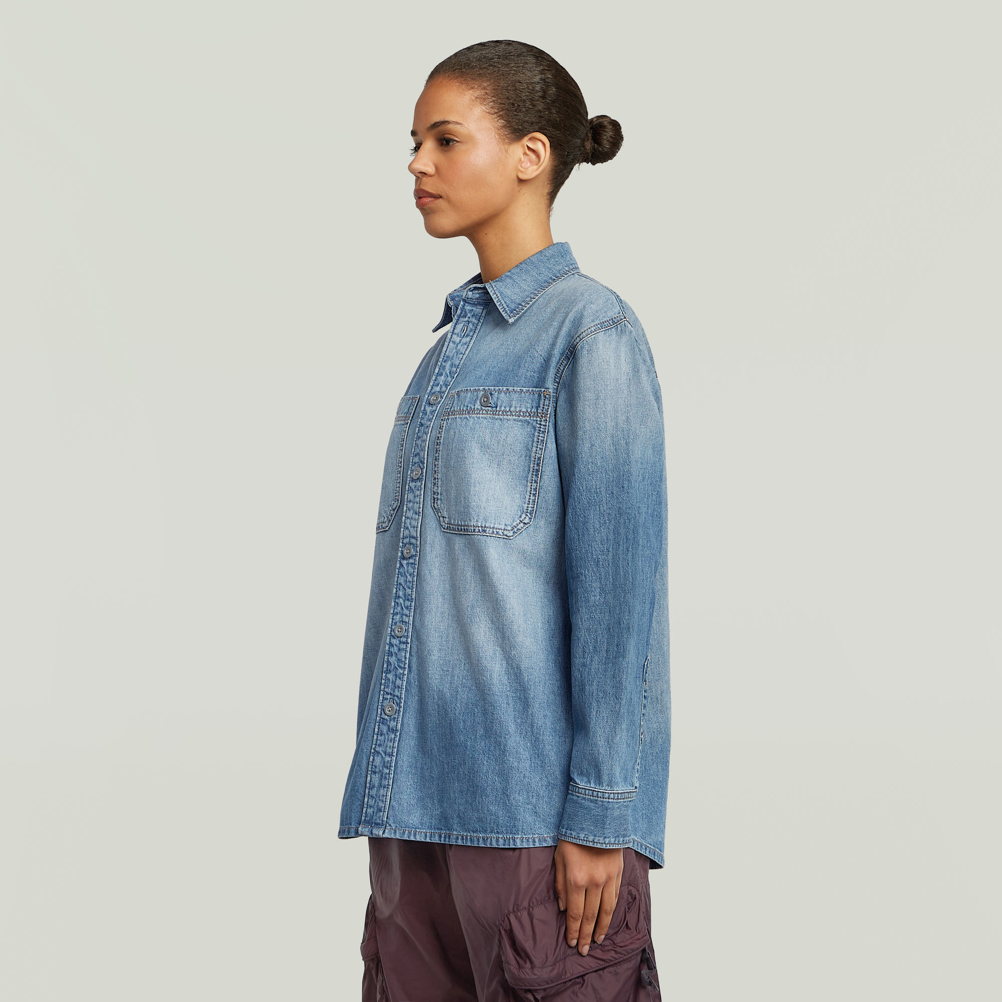 G-Star RAW Regular 2-Pocket Overhemd Lichtblauw Dames