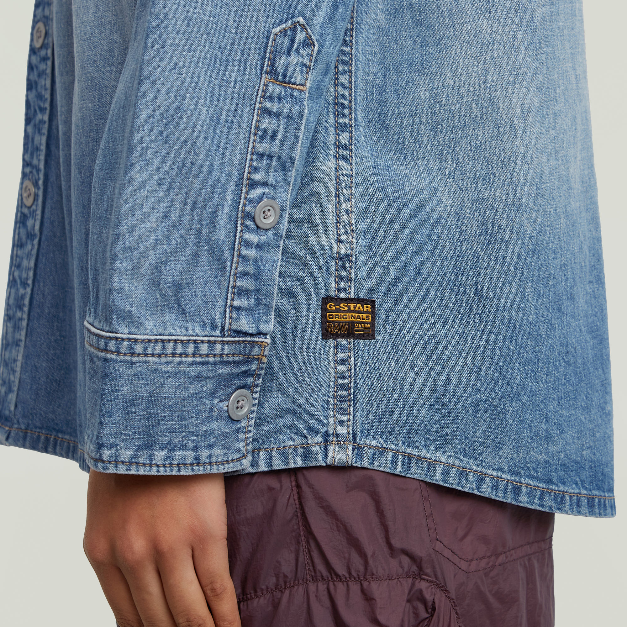 G-Star RAW Regular 2-Pocket Overhemd Lichtblauw Dames