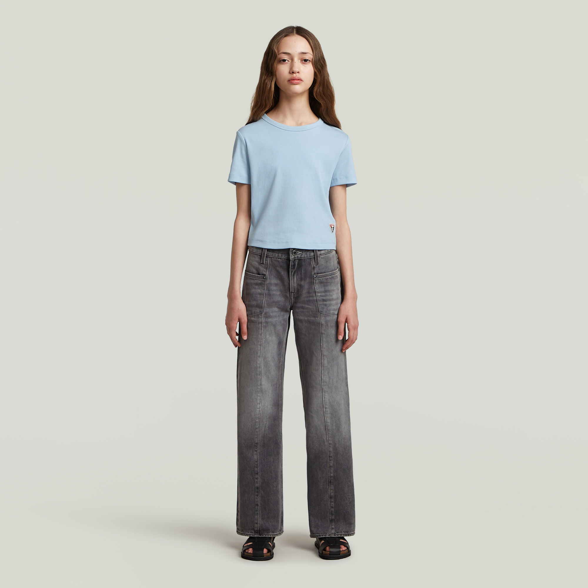 Thumbnail - Girls Judee Loose Utility Jeans - Grau - mädchen