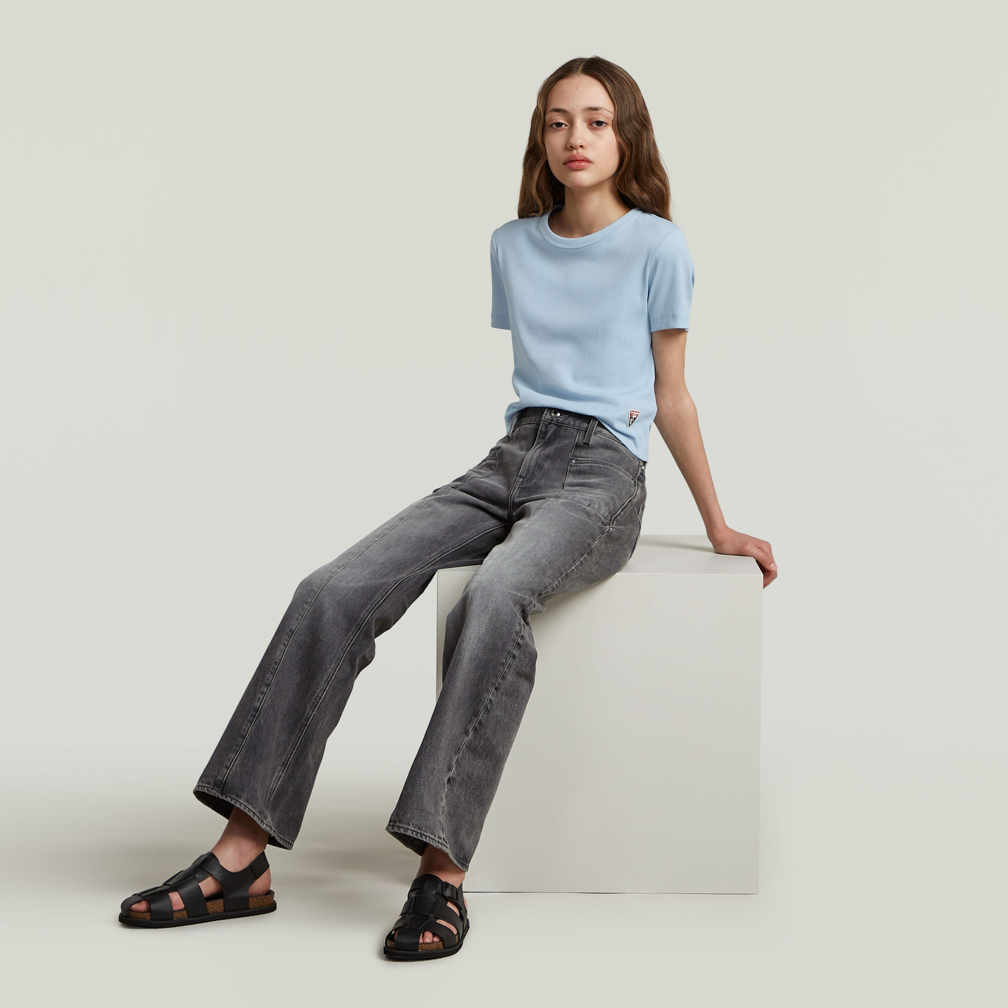 G-Star RAW Judee Loose Utility Jeans Meisjes Grijs meisjes