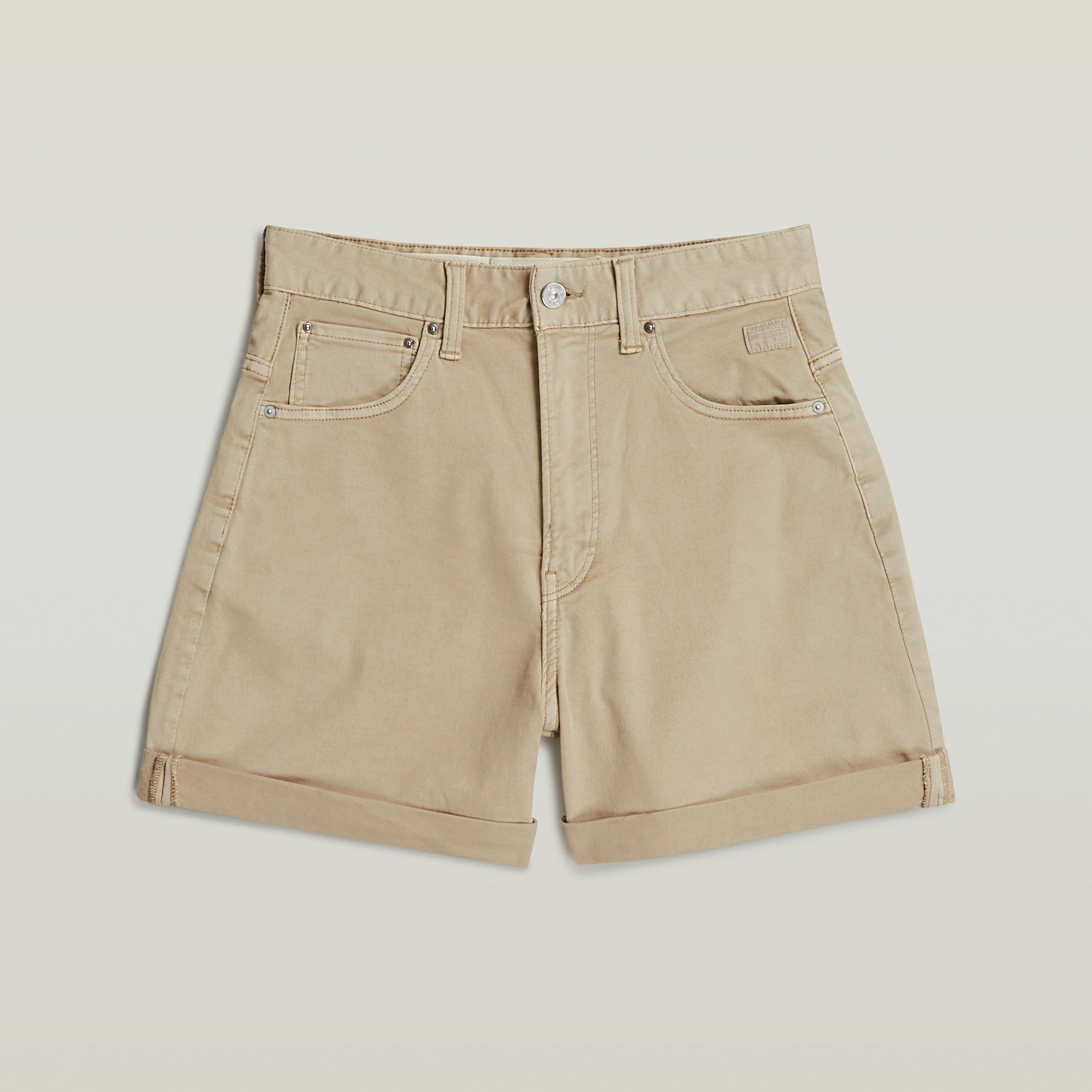 Thumbnail - Judee Short Clean Edge Shorts - Beige - Damen