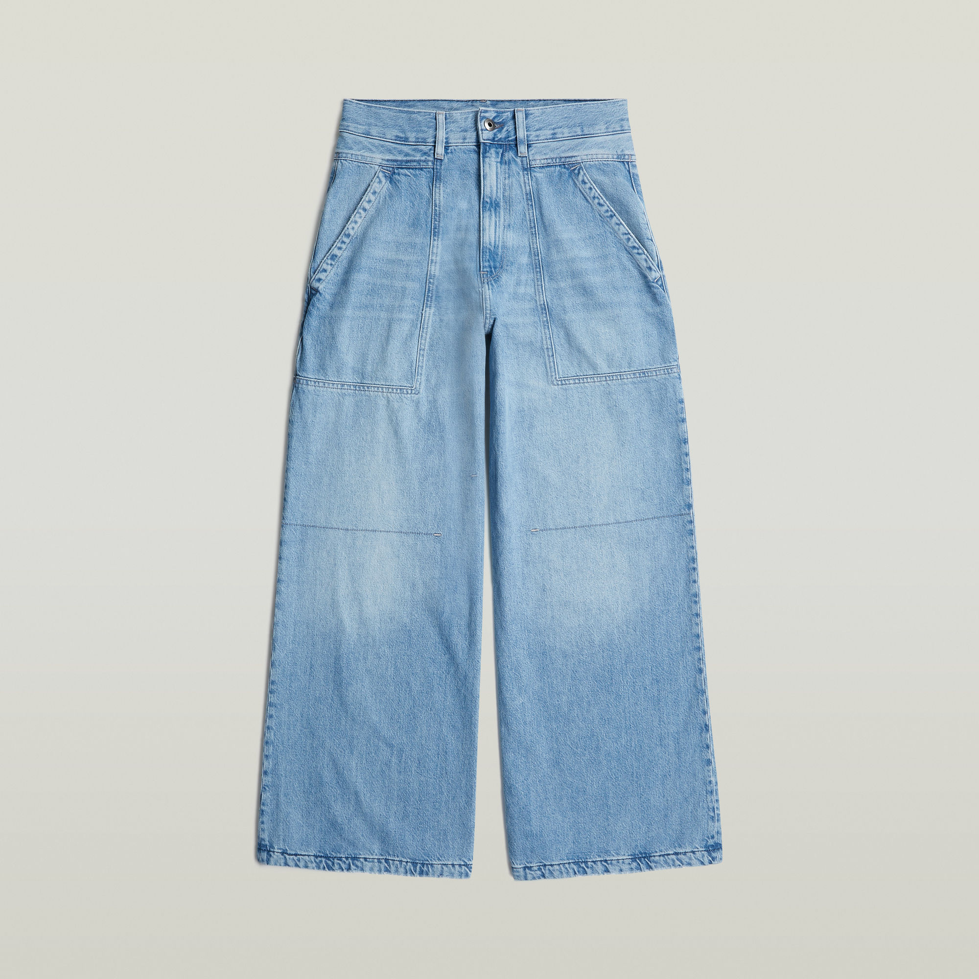 G-Star RAW Wide Leg Jeans Midden blauw Dames