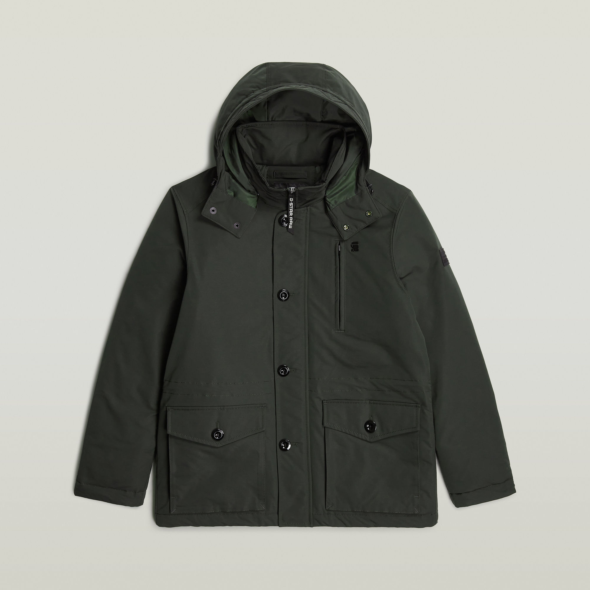 Thumbnail - Vodan Padded Hooded Jacket - Grau - Herren