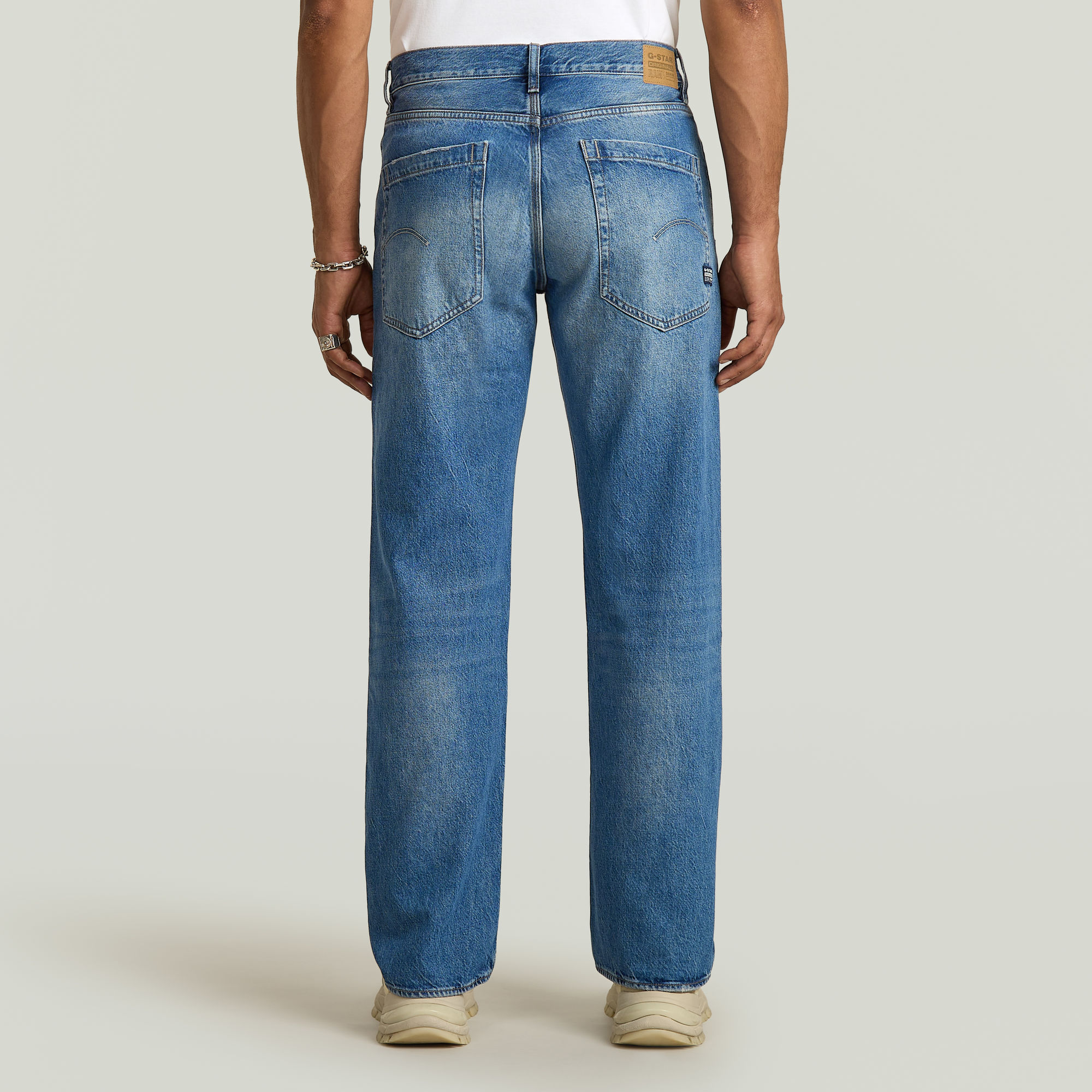 G-Star RAW Deeggie Relaxed Straight Jeans Midden blauw Heren