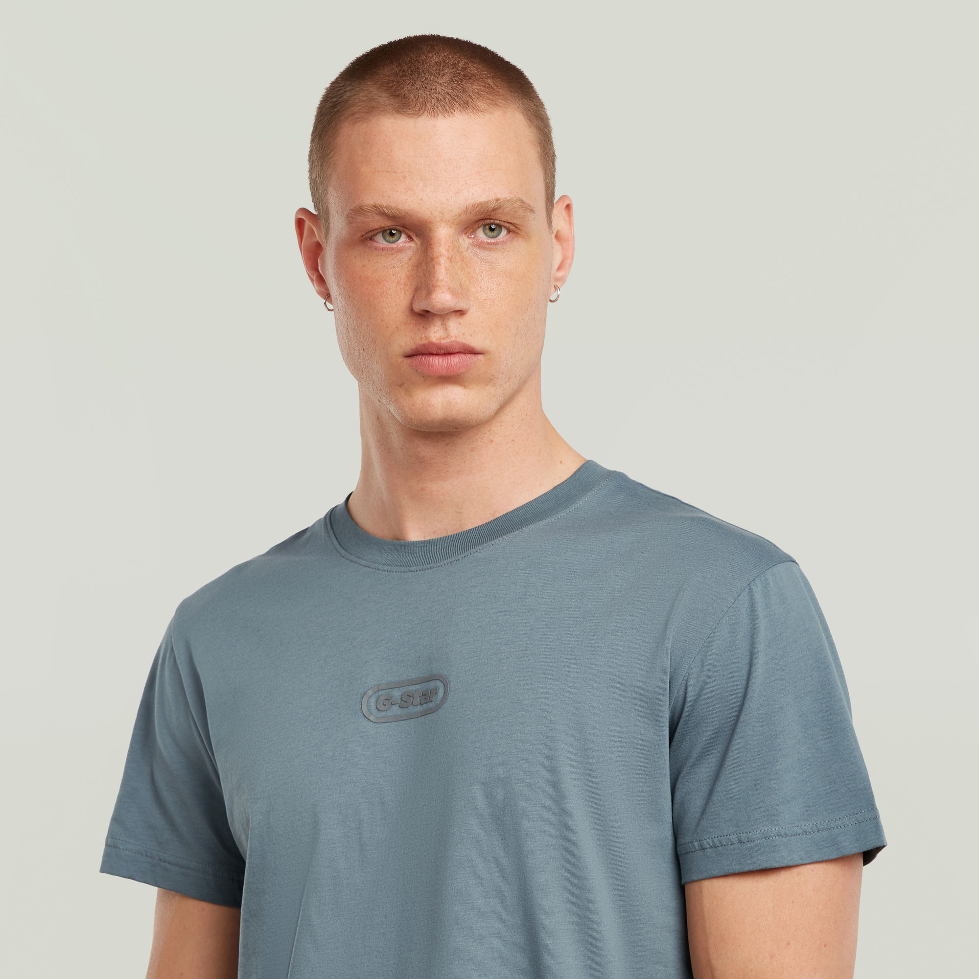 G-Star RAW Center Chest Logo T-Shirt Grijs Heren