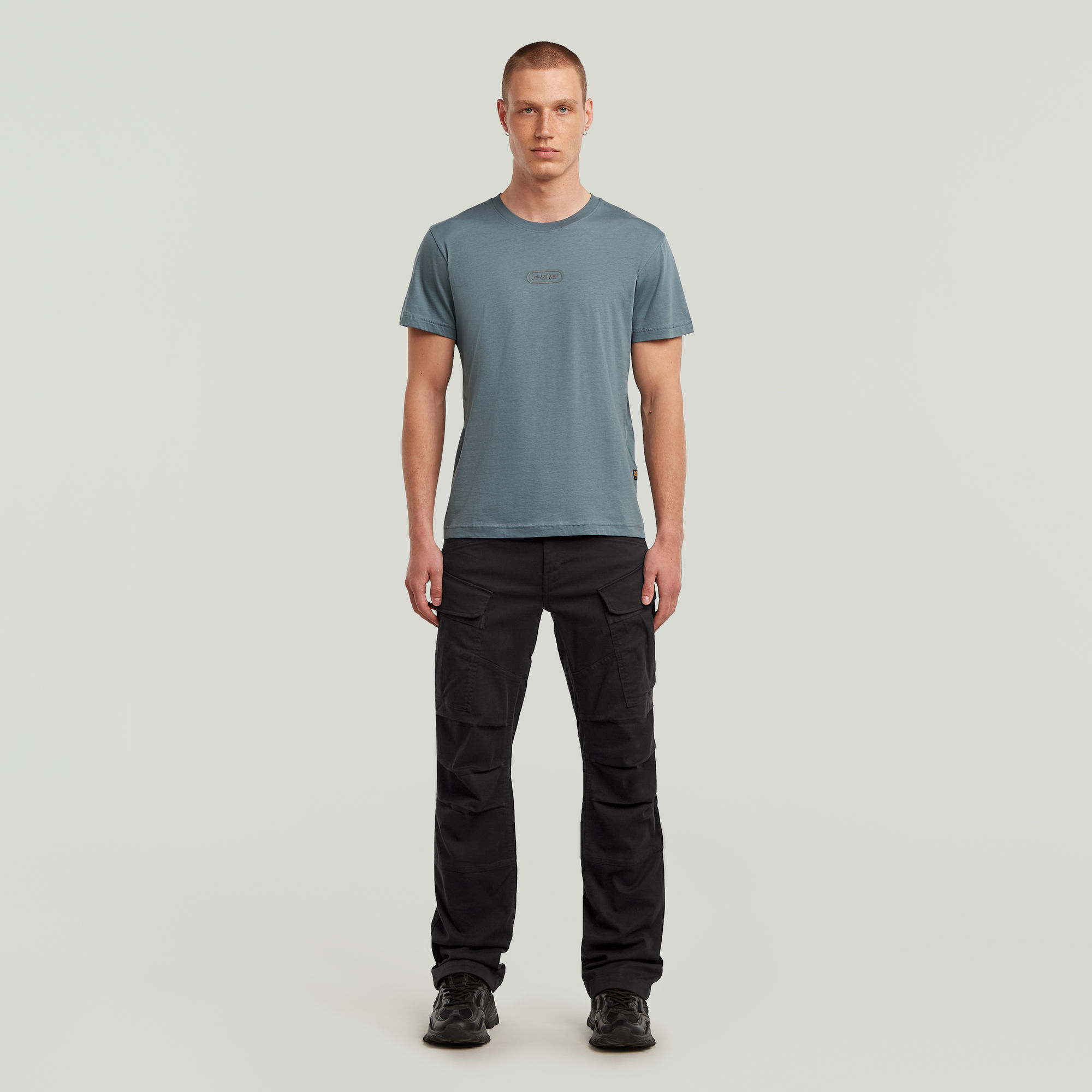 G-Star RAW Center Chest Logo T-Shirt Grijs Heren