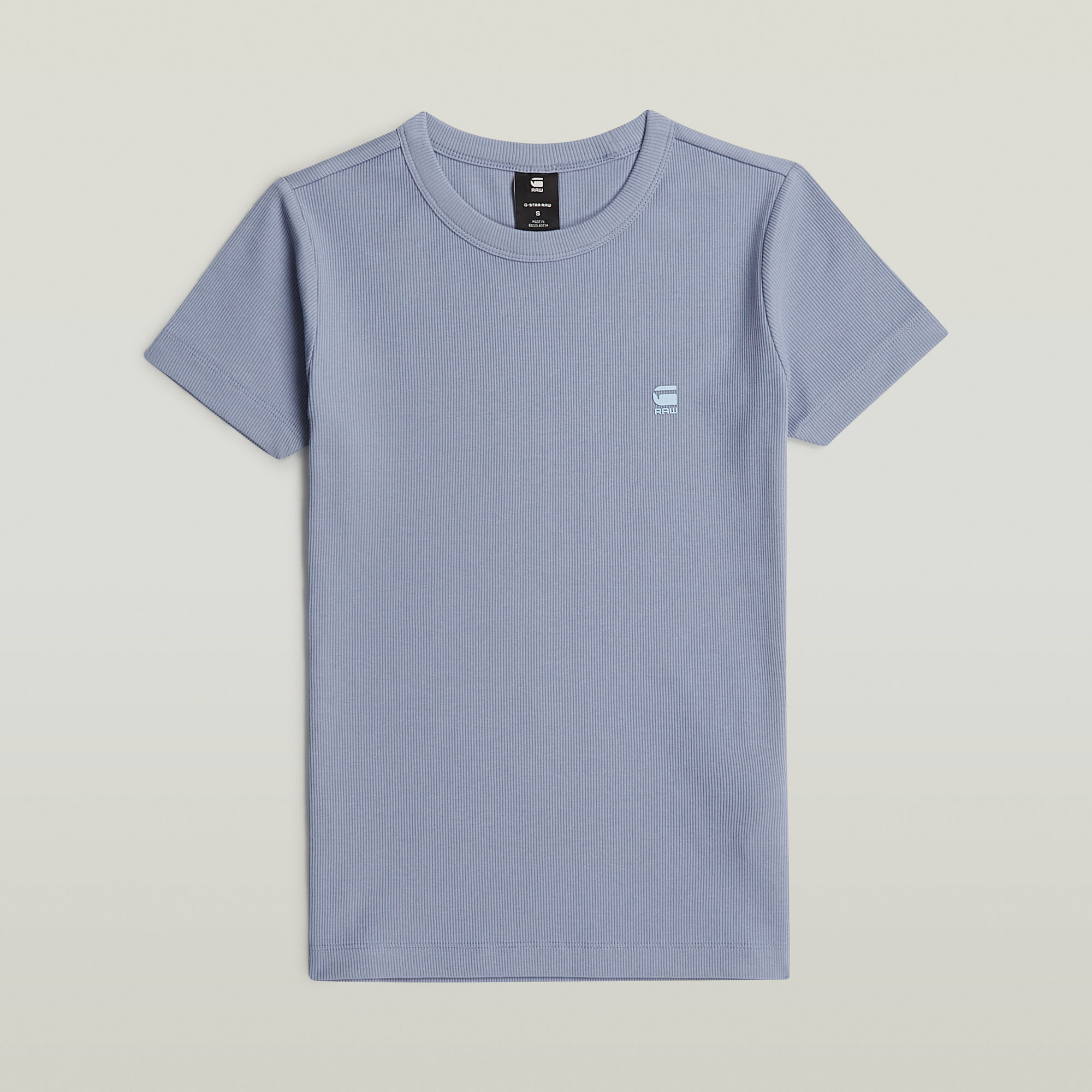 G-Star RAW Rib Cap Sleeve T-shirt - Lichtblauw - Dames