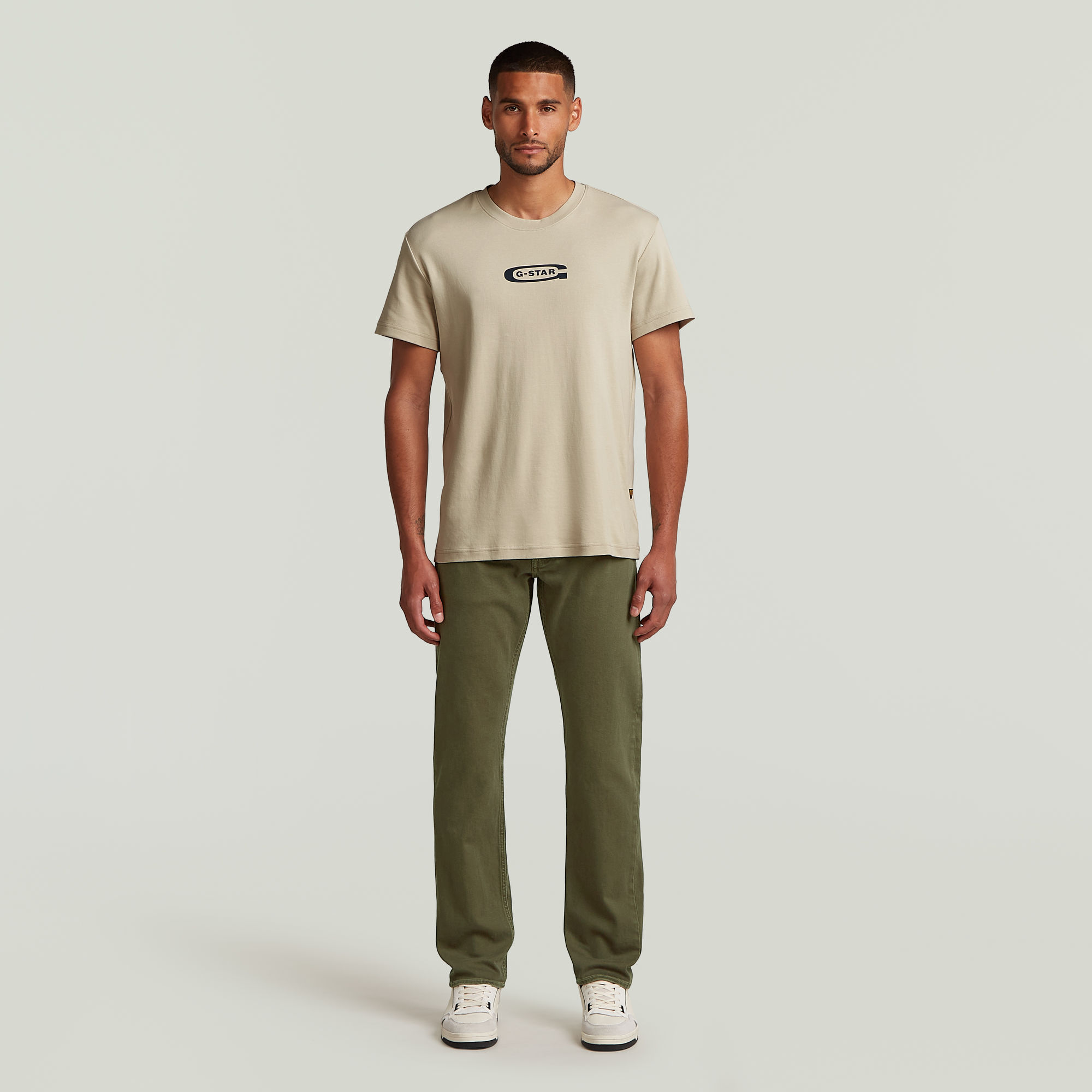 Thumbnail - Old Skool Logo T-Shirt - Beige - Herren