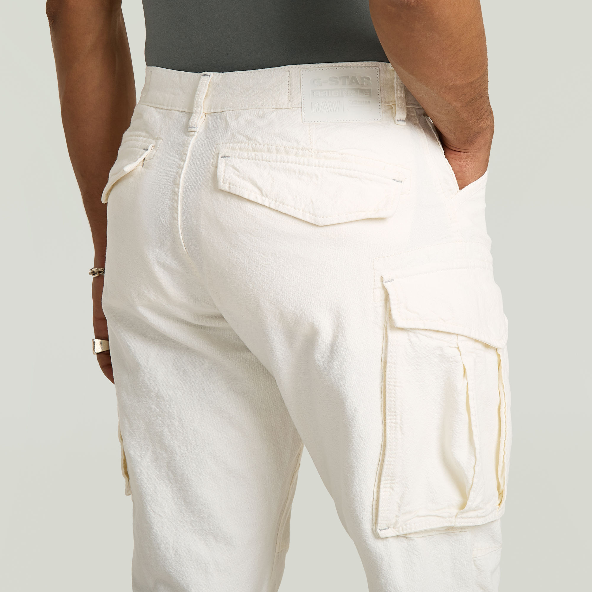 G-Star RAW Rovic 3D Loose Denim Jeans Beige Heren