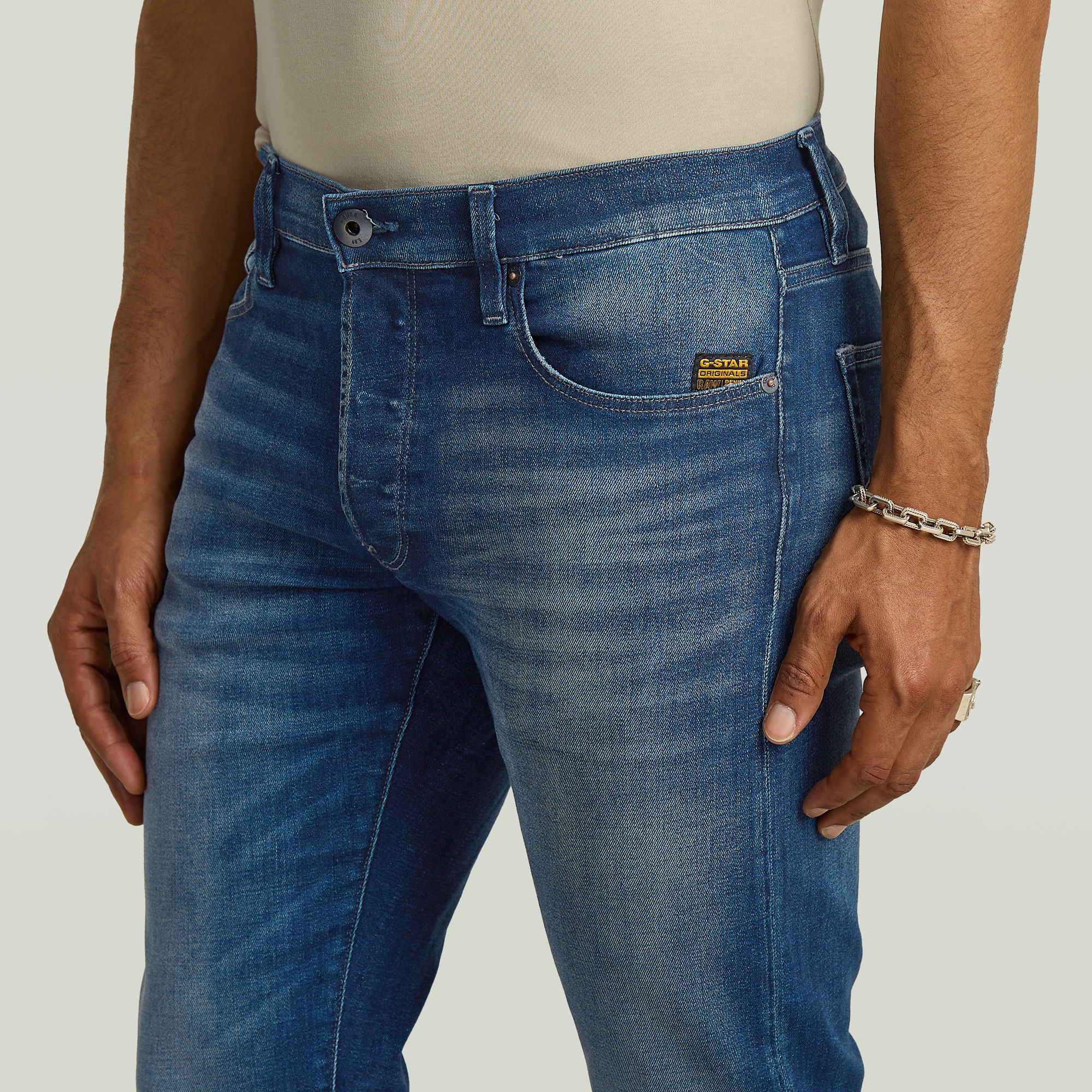 Thumbnail - 3301 Slim Jeans II - Mittelblau - Herren