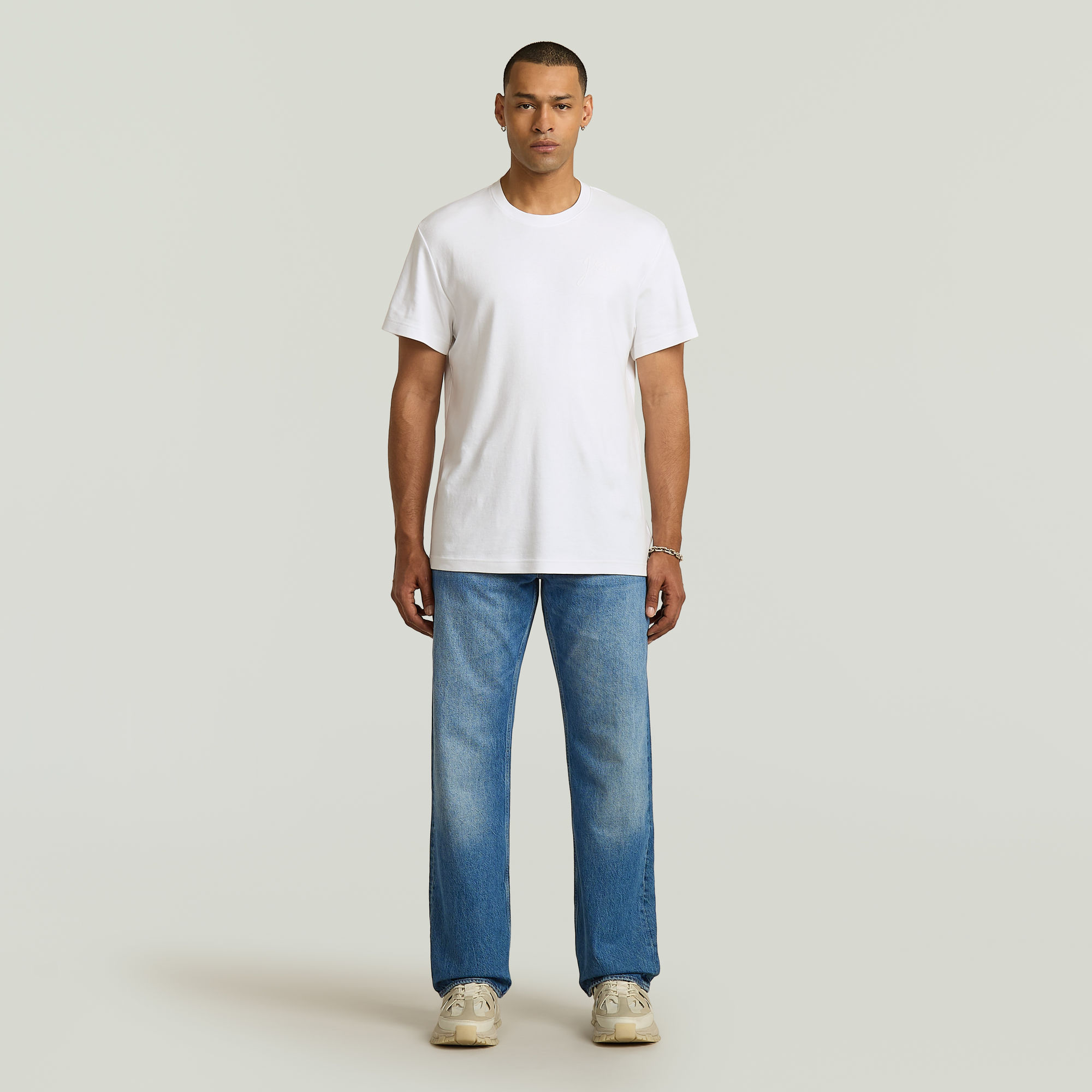 Thumbnail - Deeggie Relaxed Straight Jeans - Mittelblau - Herren
