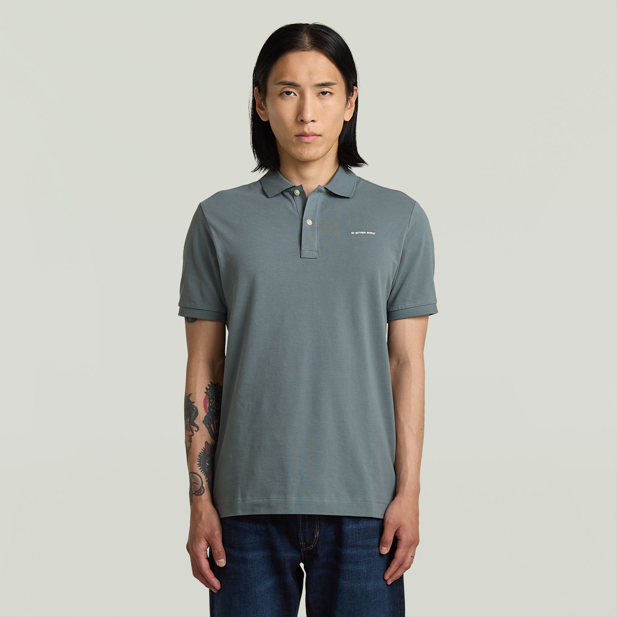 G-Star RAW Oluv Slim Polo - Grijs - Heren