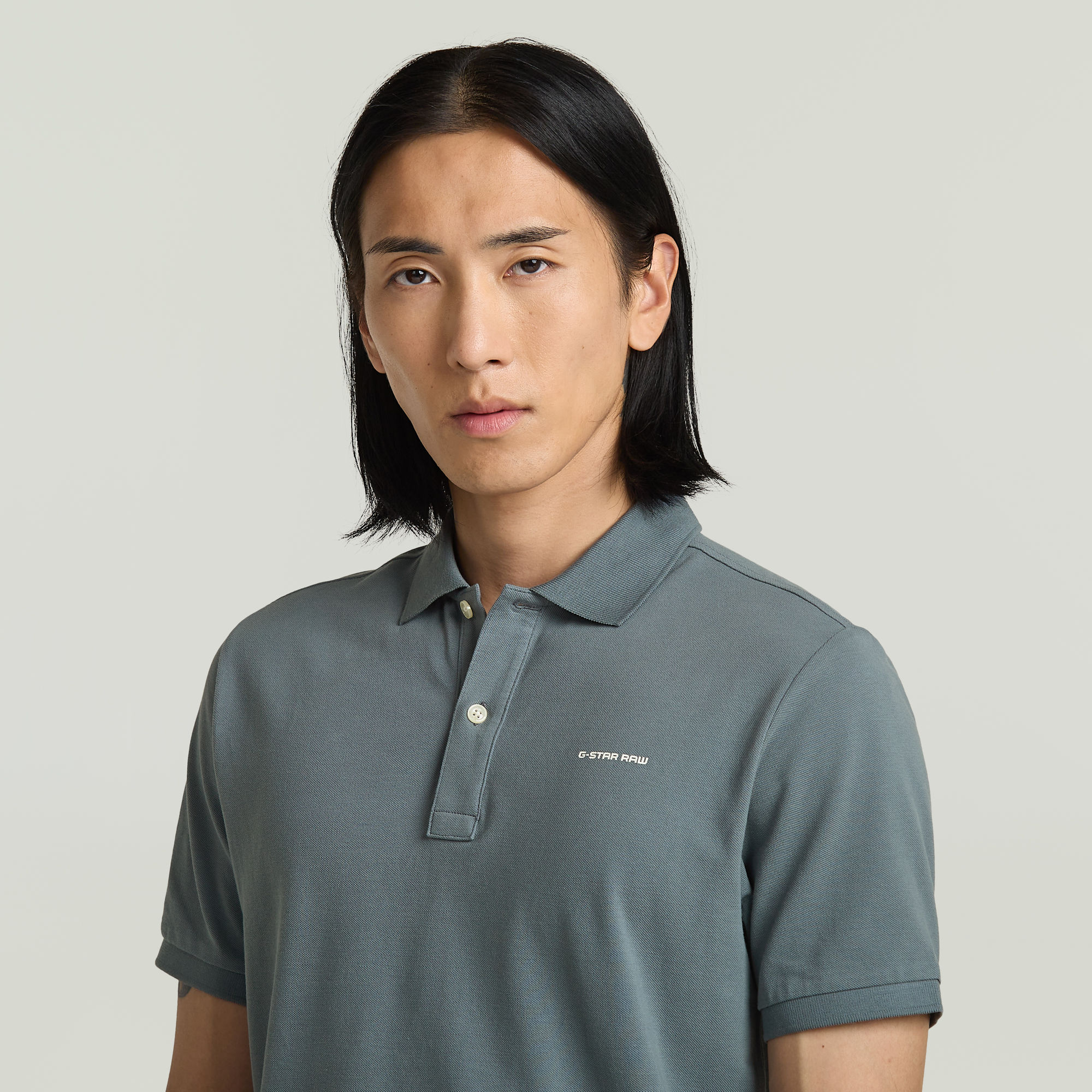 G-Star RAW Oluv Slim Polo Grijs Heren