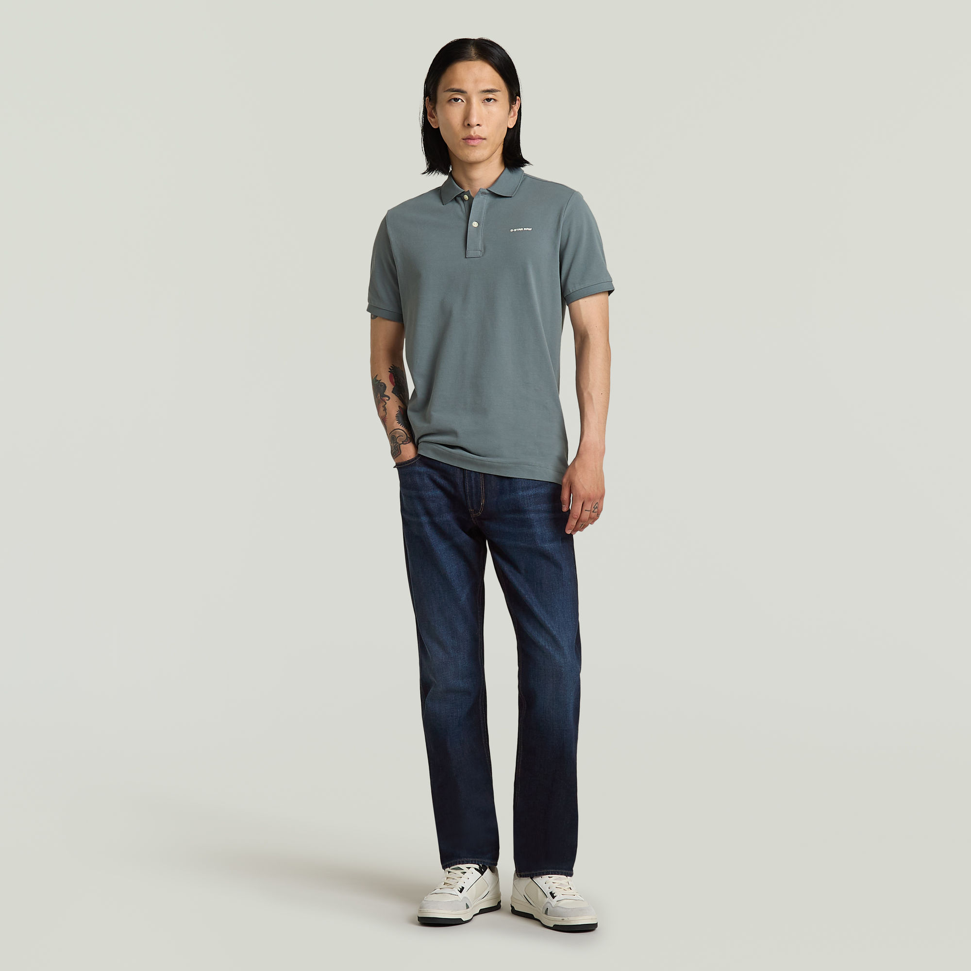 G-Star RAW Oluv Slim Polo Grijs Heren