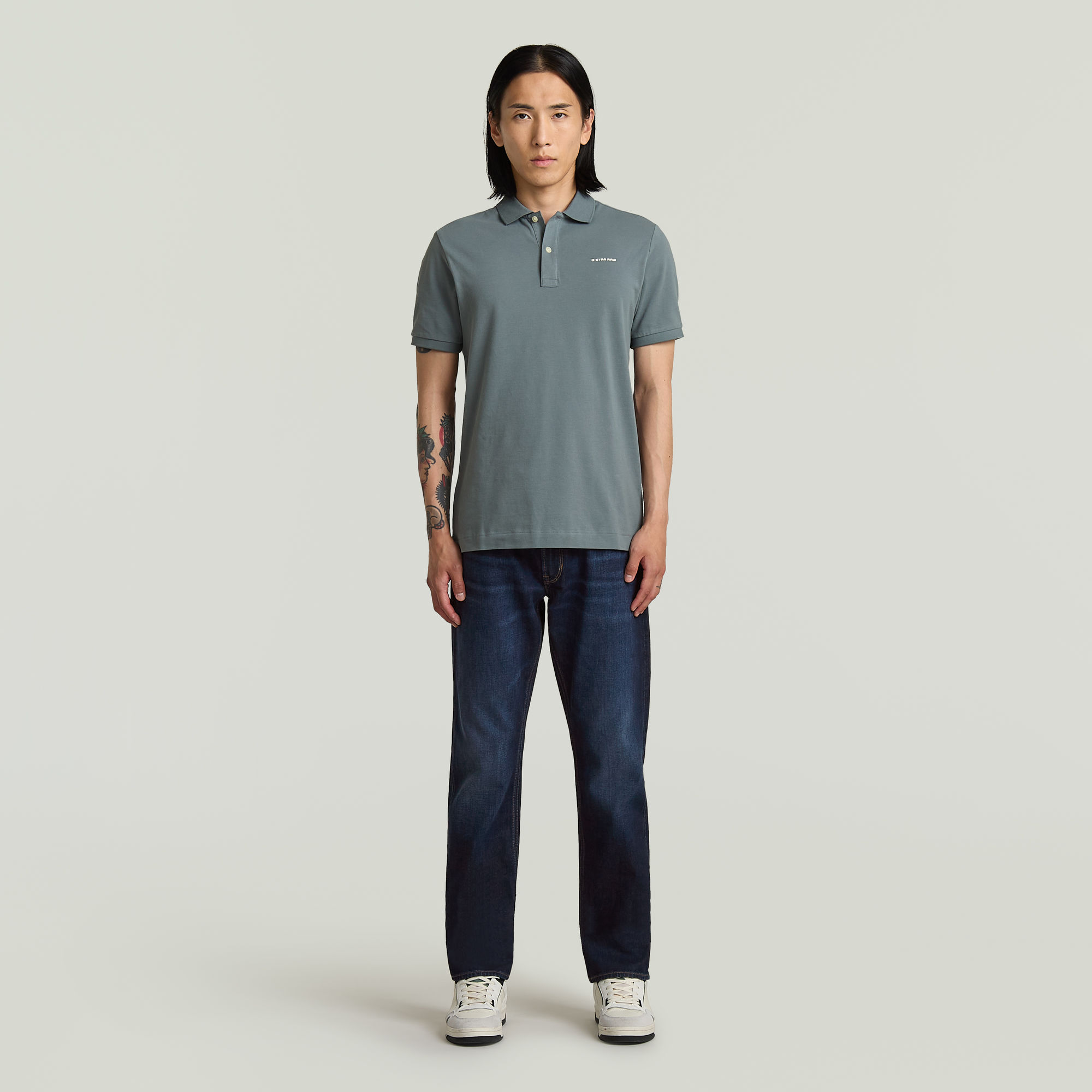 G-Star RAW Oluv Slim Polo Grijs Heren