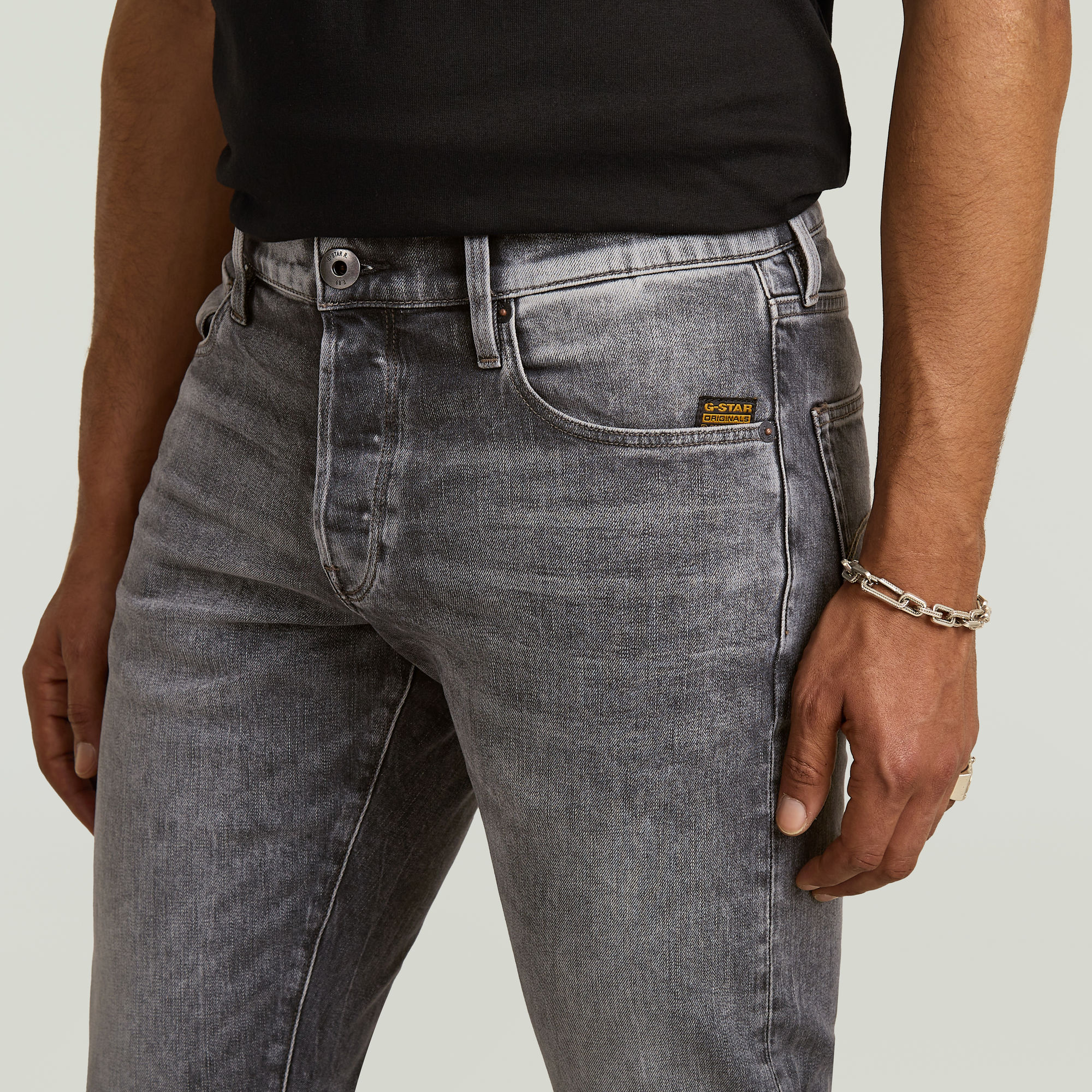 G-Star RAW 3301 Regular Tapered Jeans II Grijs Heren