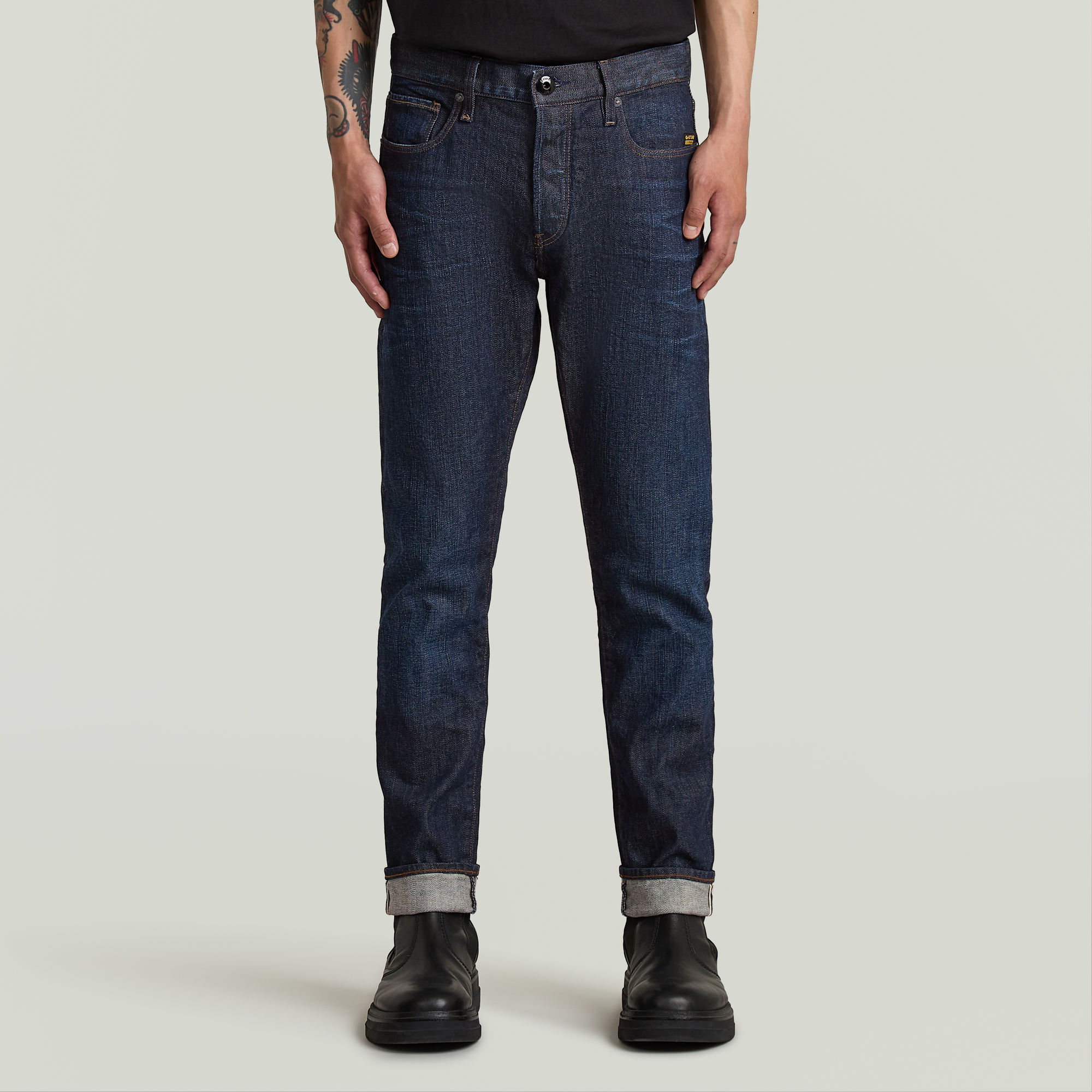 3301 Slim Selvedge Jeans - Dunkelblau - Herren