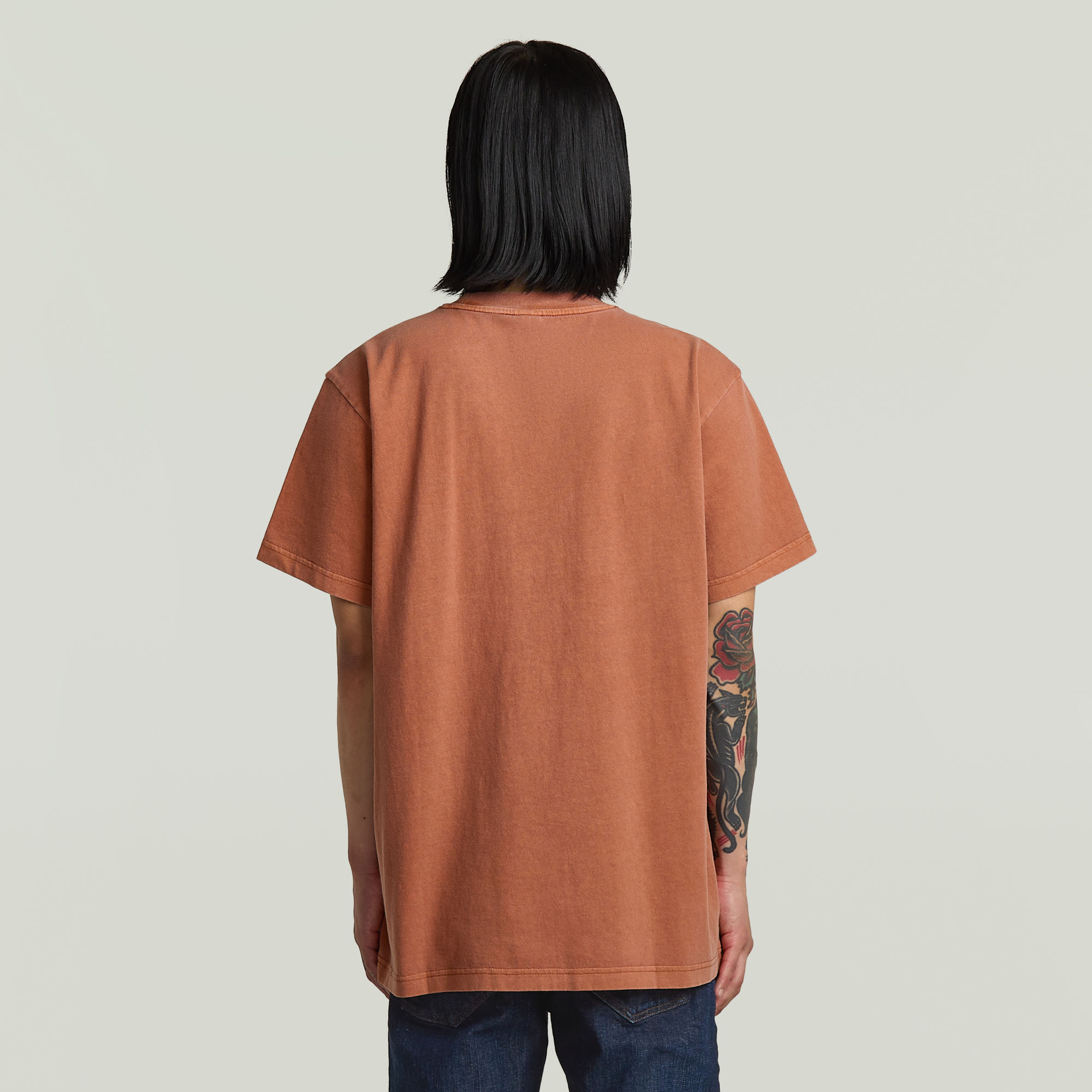 G-Star RAW Overdyed Center Chest T-shirt Rood Heren