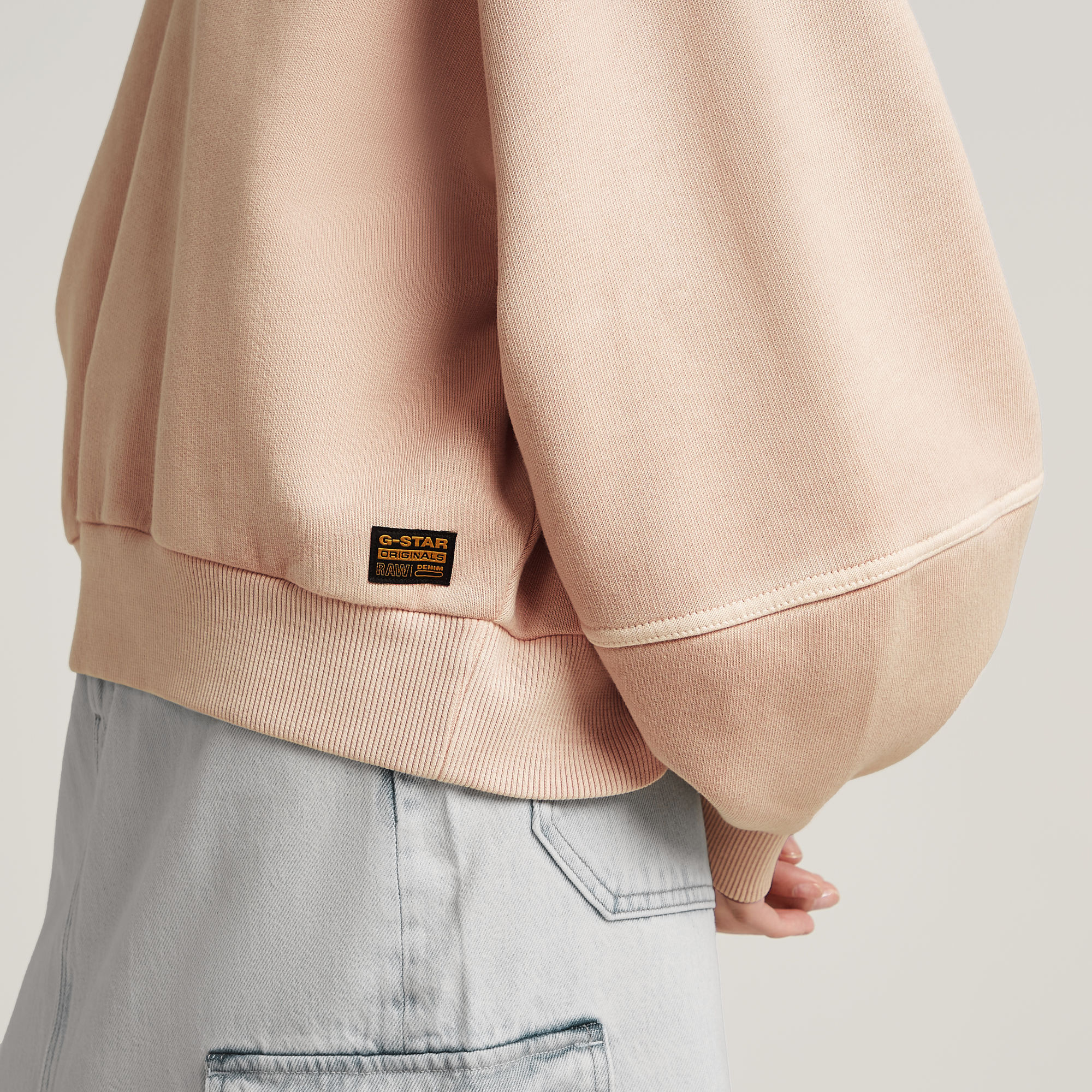 G-Star RAW Overdyed Big Sleeve Sweater Roze Dames