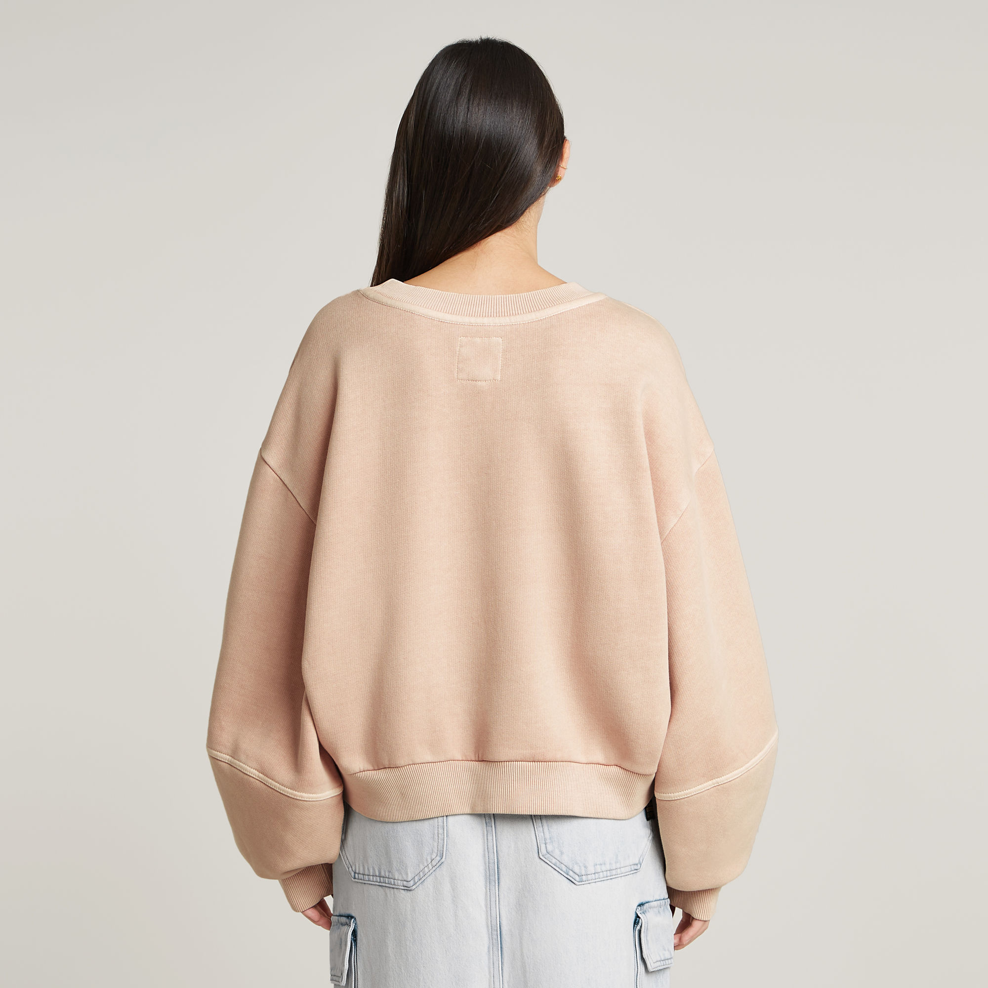G-Star RAW Overdyed Big Sleeve Sweater Roze Dames