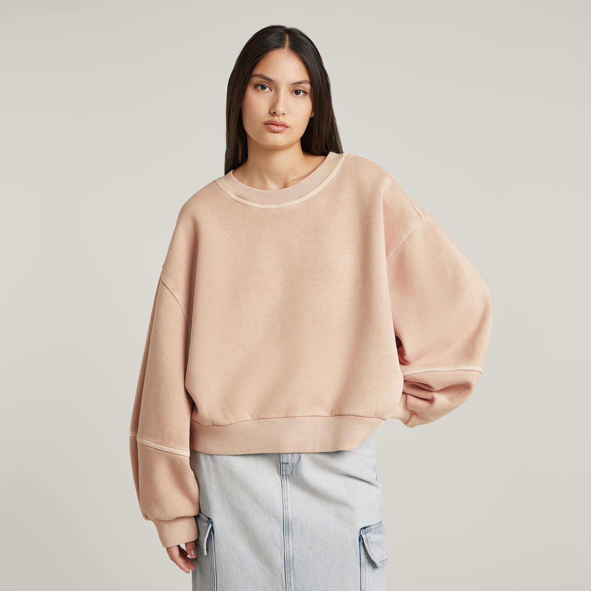 G-Star RAW Overdyed Big Sleeve Sweater Roze Dames