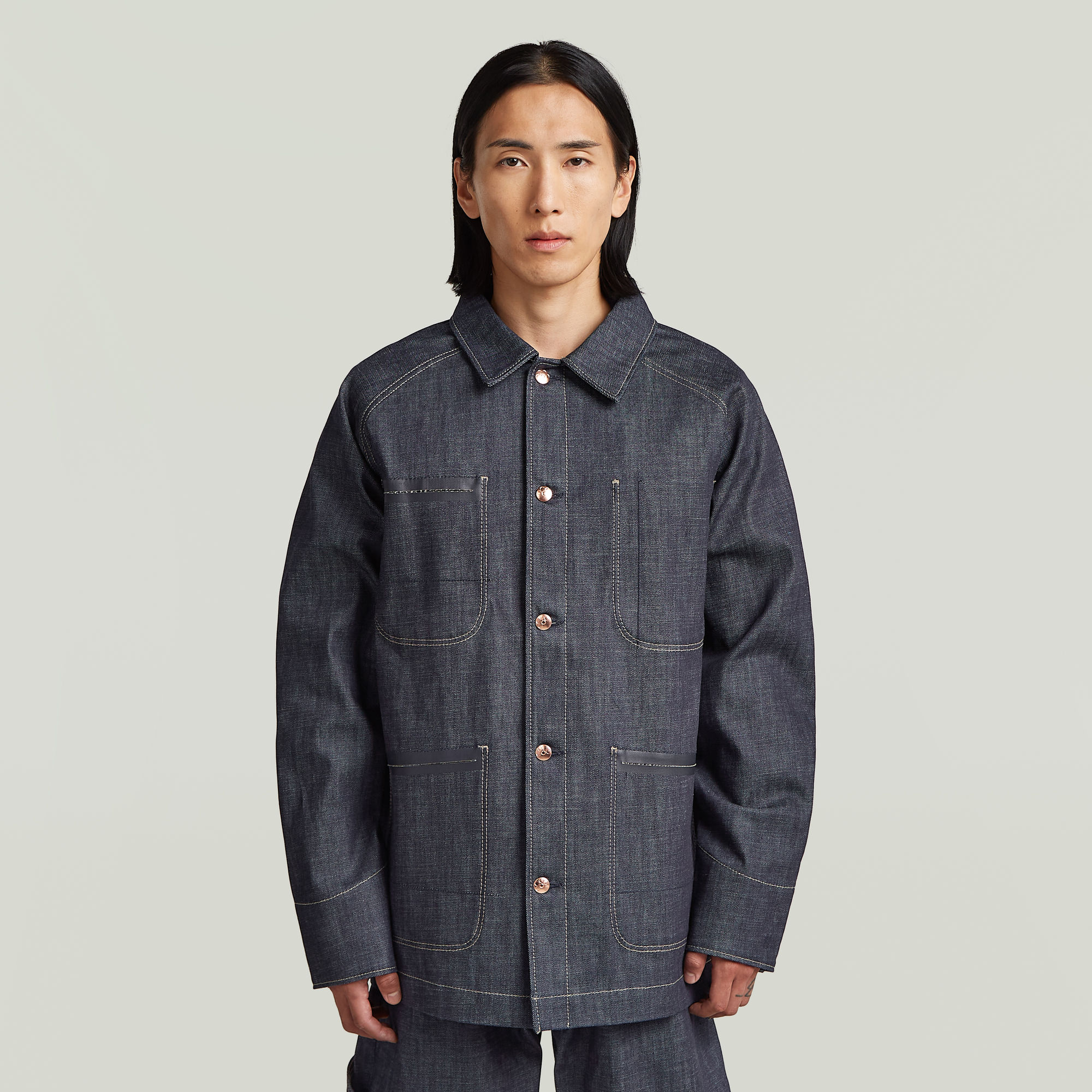 

MN Selvedge Jacket - Donkerblauw - Heren