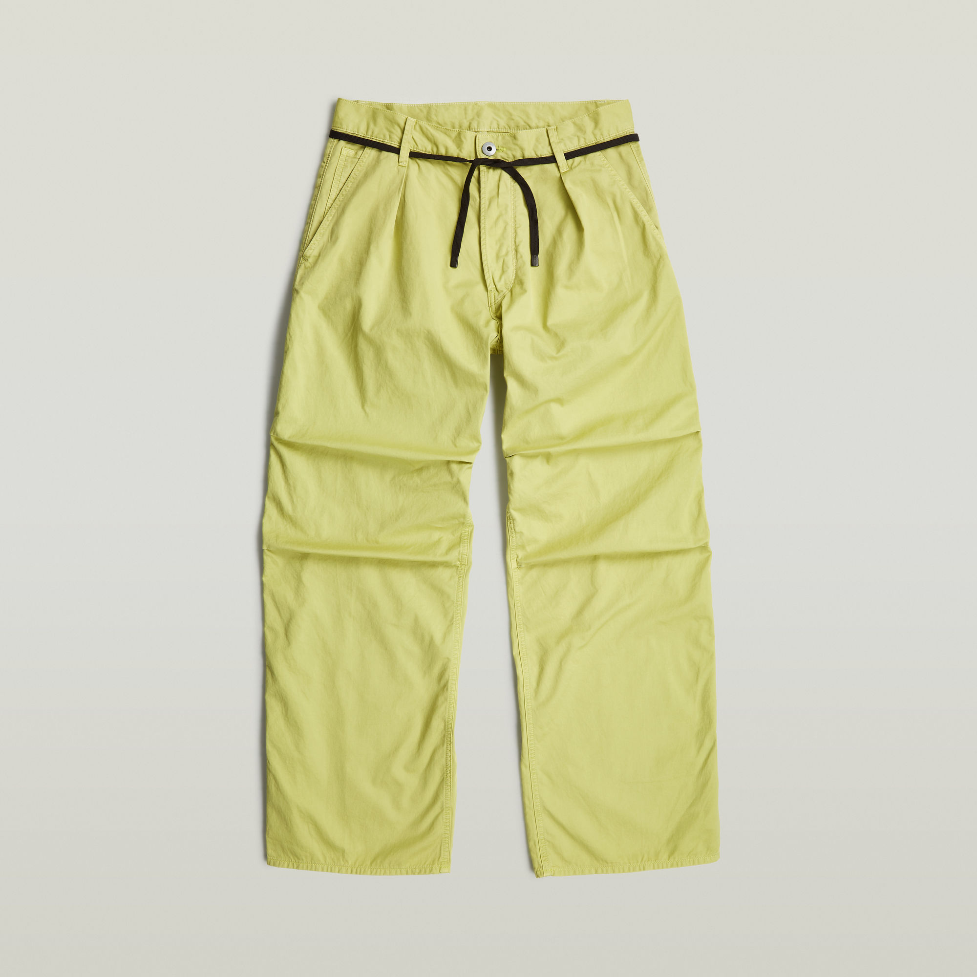 Thumbnail - Pleated 3D Denim Hose - Grün - Herren