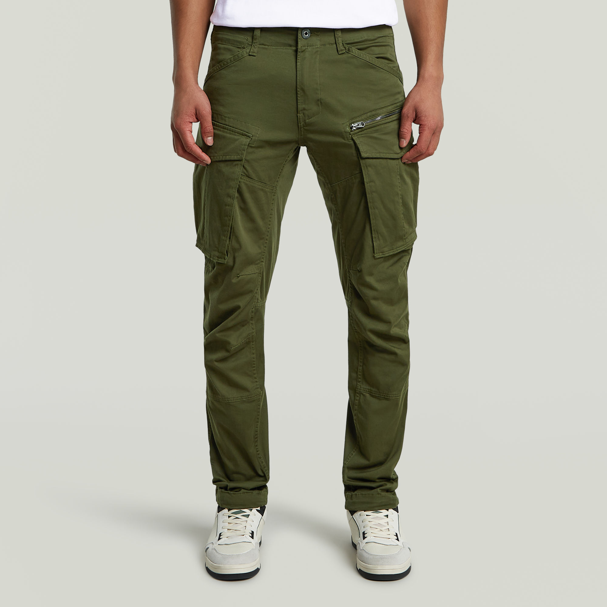 

Rovic Zip 3D Regular Tapered Pants - Green - Men