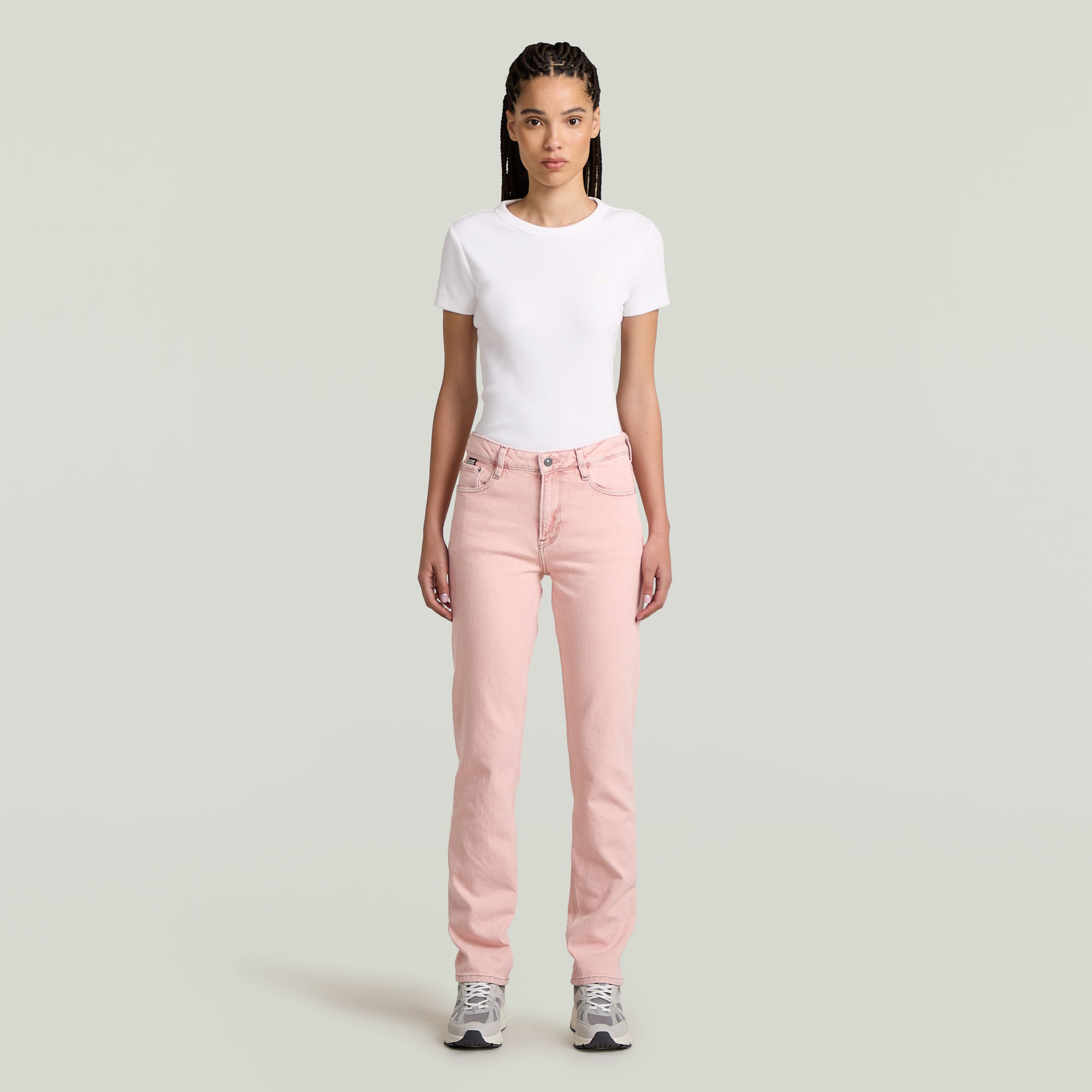 G-Star RAW Iggie Straight Jeans Roze Dames