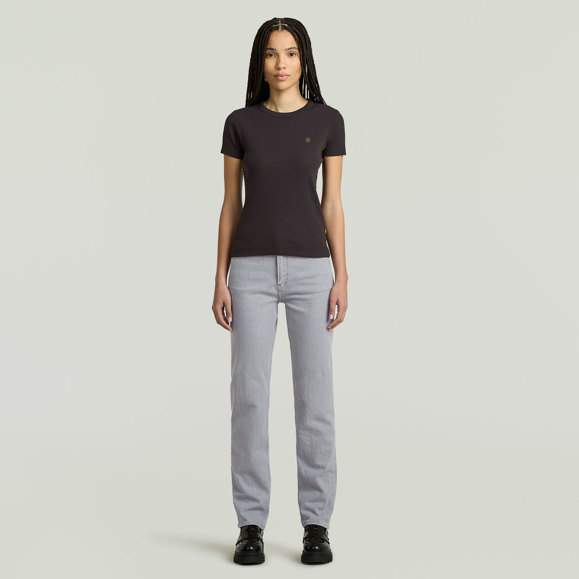 G-Star RAW Iggie Straight Jeans Grijs Dames