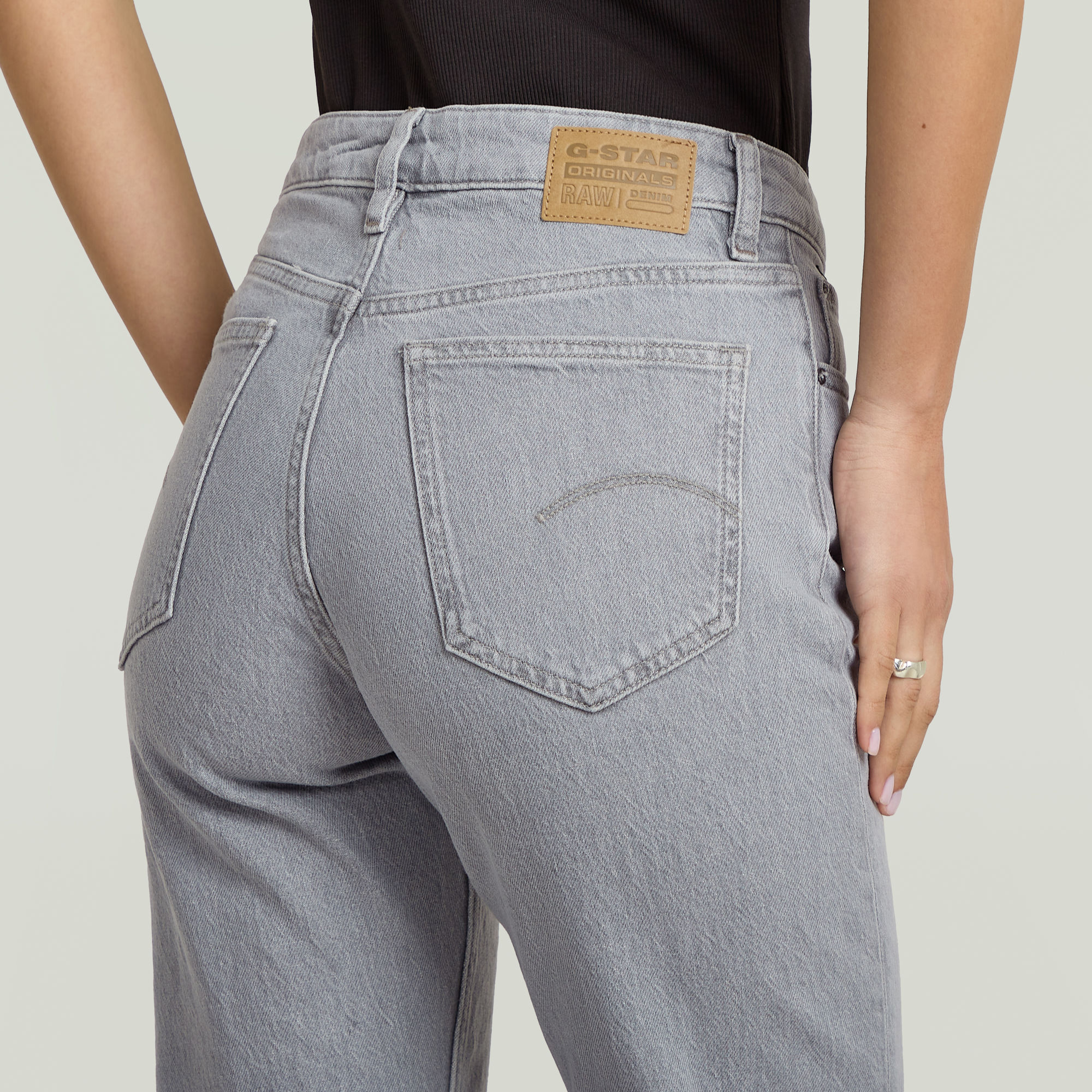 G-Star RAW Iggie Straight Jeans Grijs Dames