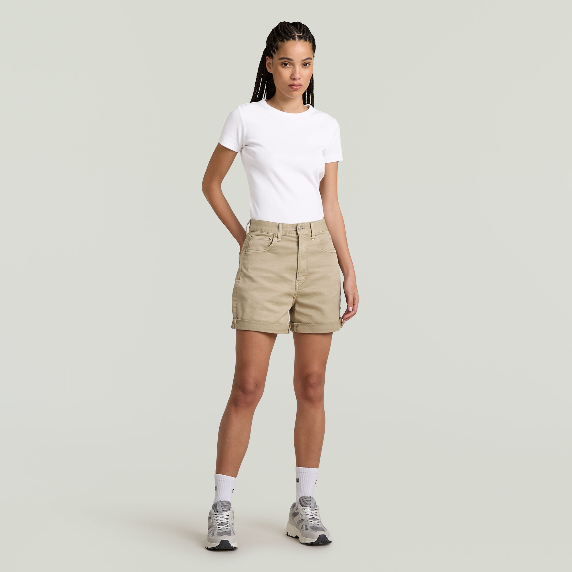 G-Star RAW Judee Short Clean Edge Short Beige Dames