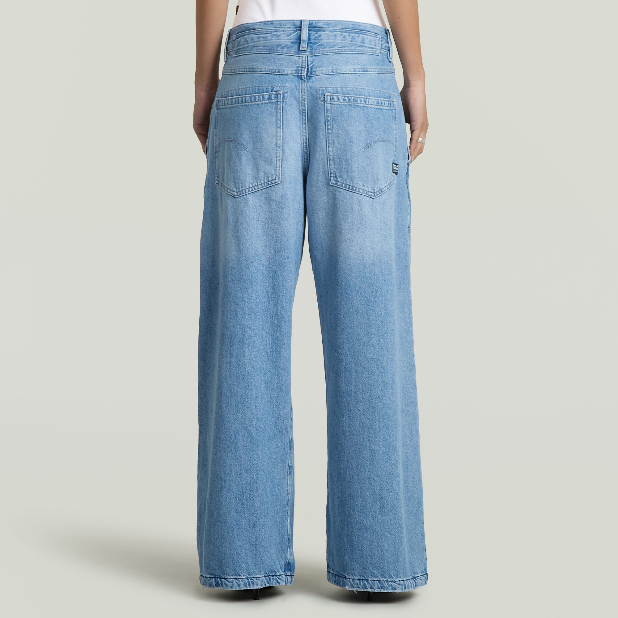 G-Star RAW Wide Leg Jeans Midden blauw Dames