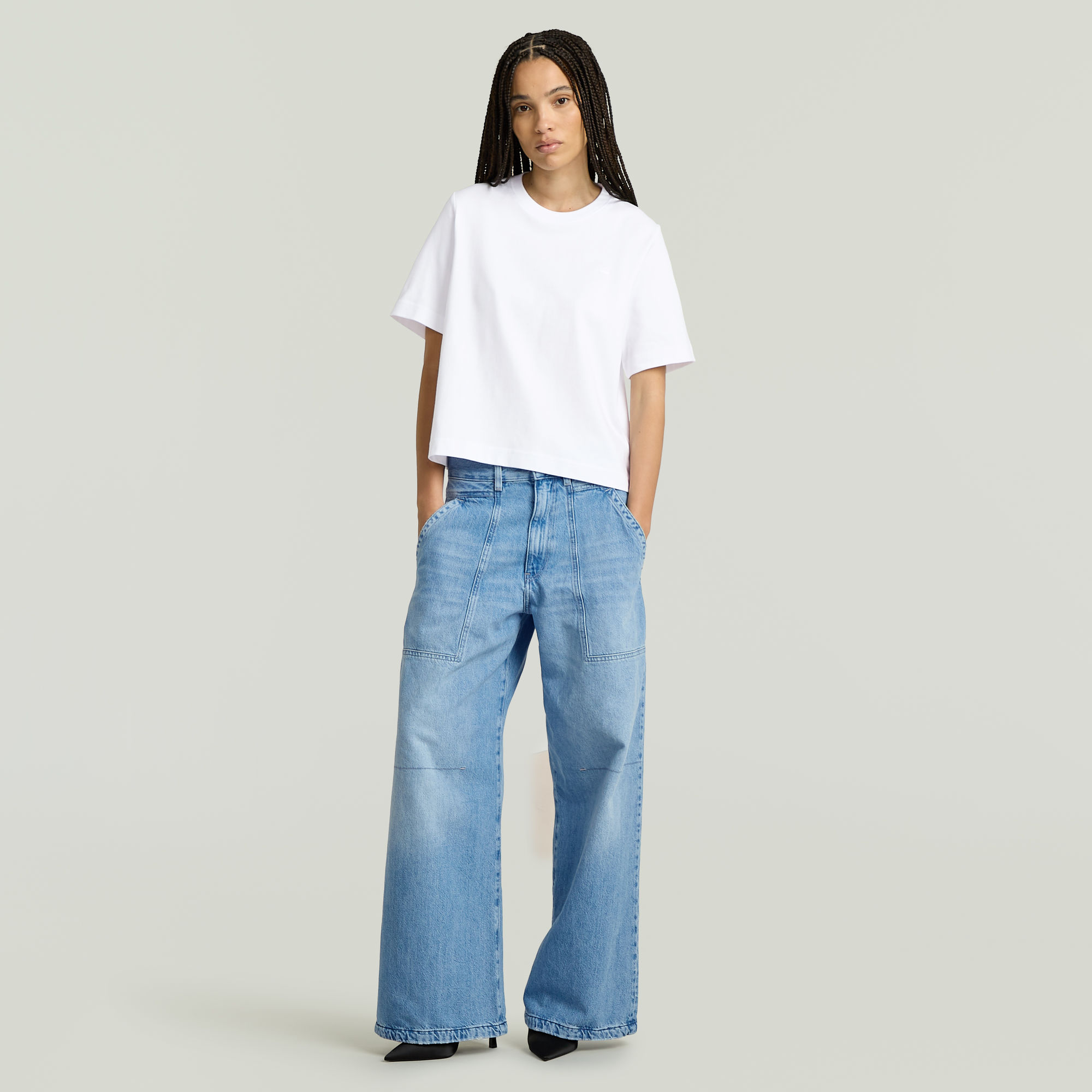 G-Star RAW Boxy T-shirt Wit Dames