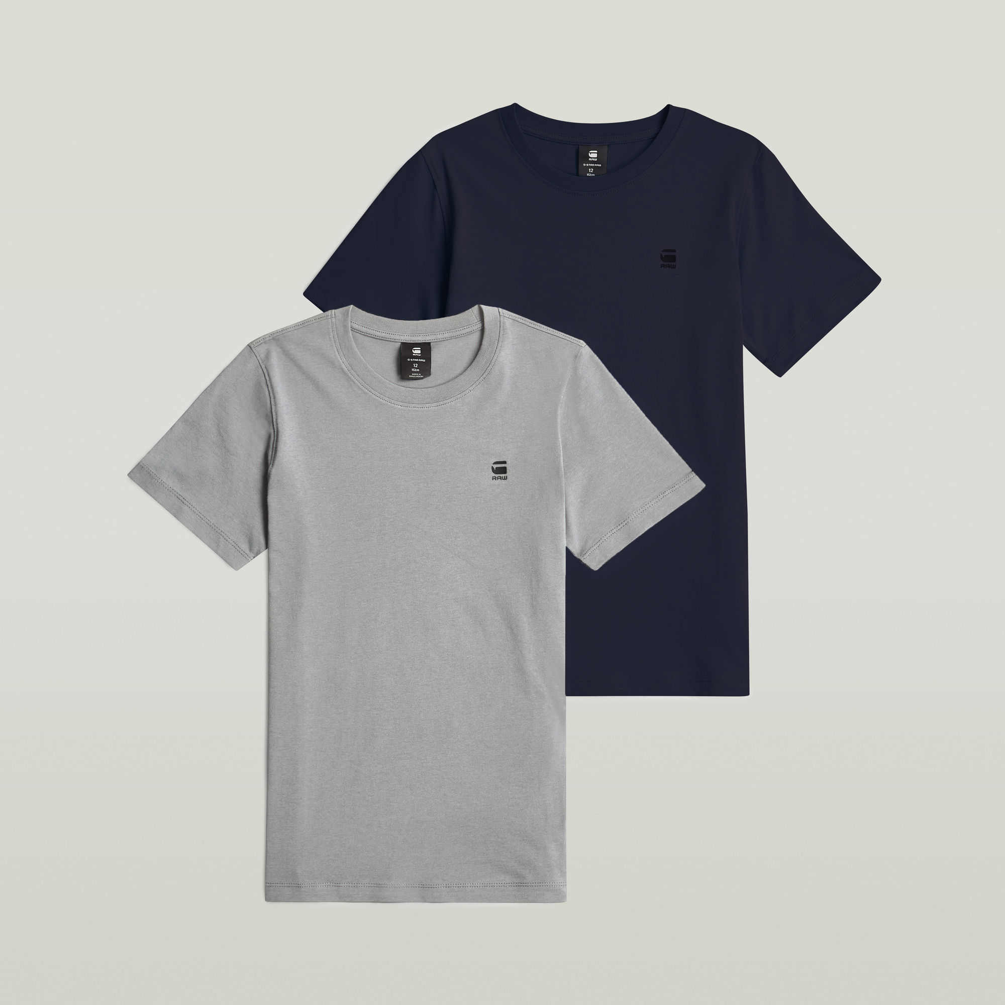 Thumbnail - Boys T-Shirt Regular 2-Pack - Dunkelblau - jungen