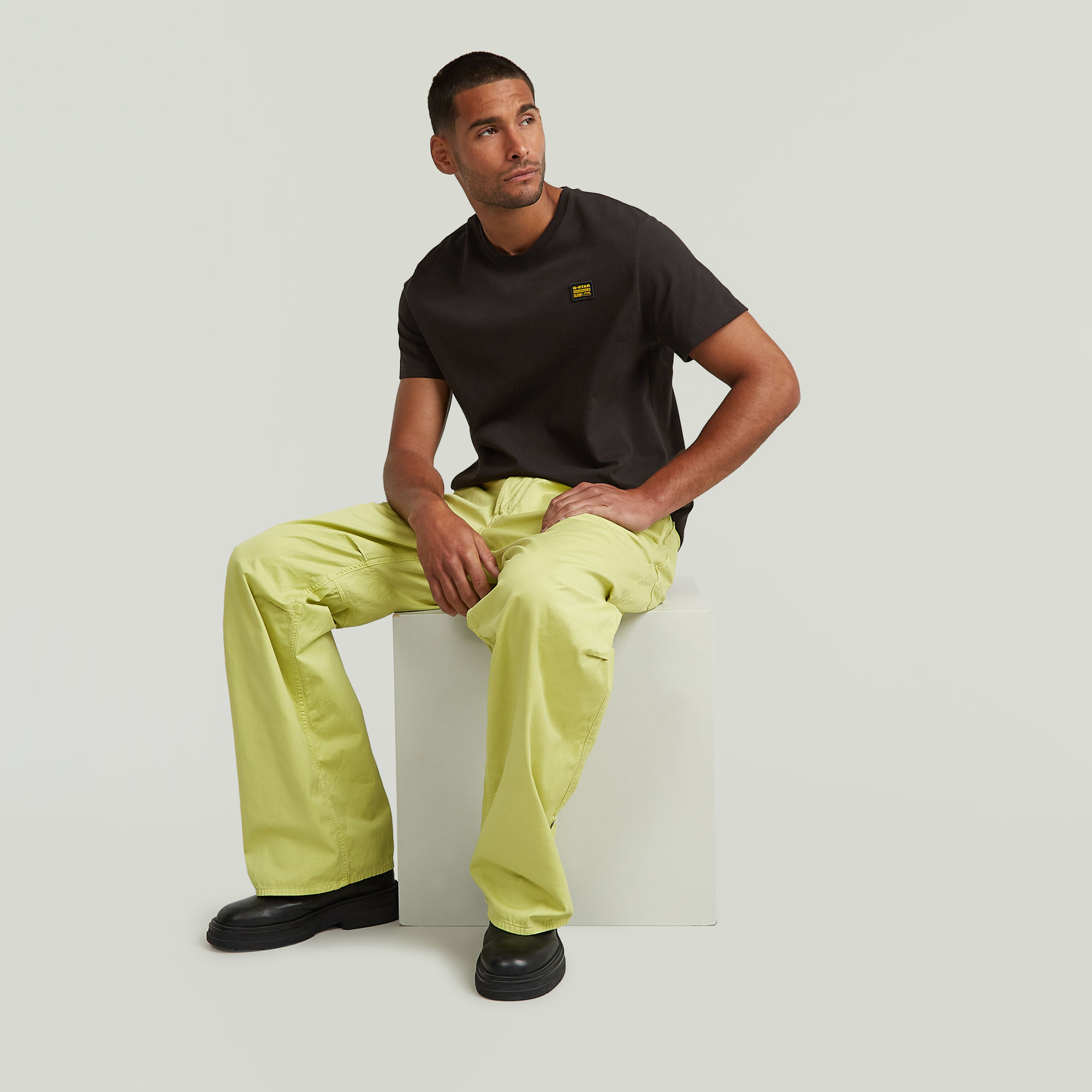G-Star RAW Pleated 3D Denim Broek Groen Heren
