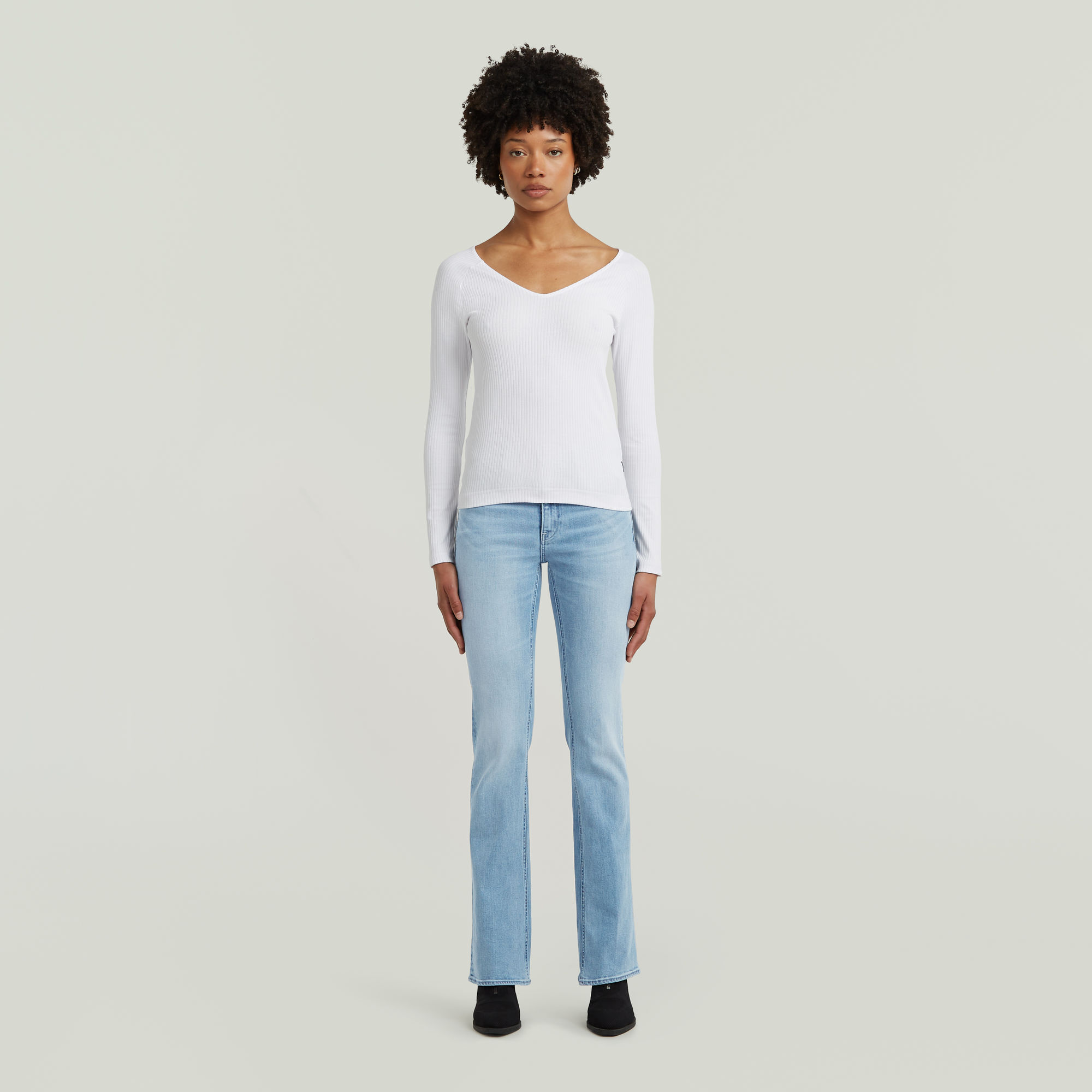 Thumbnail - Noxer Bootcut Jeans - Hellblau - Damen