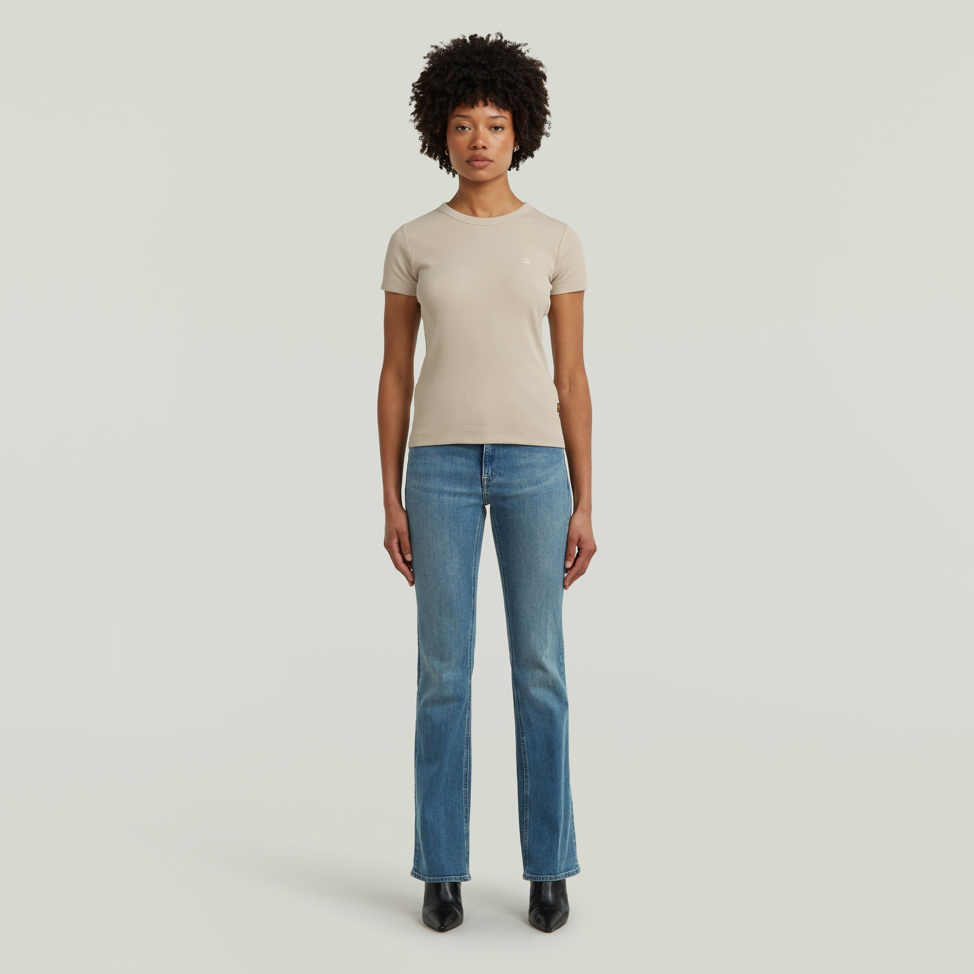 Thumbnail - Noxer Bootcut Jeans - Mittelblau - Damen