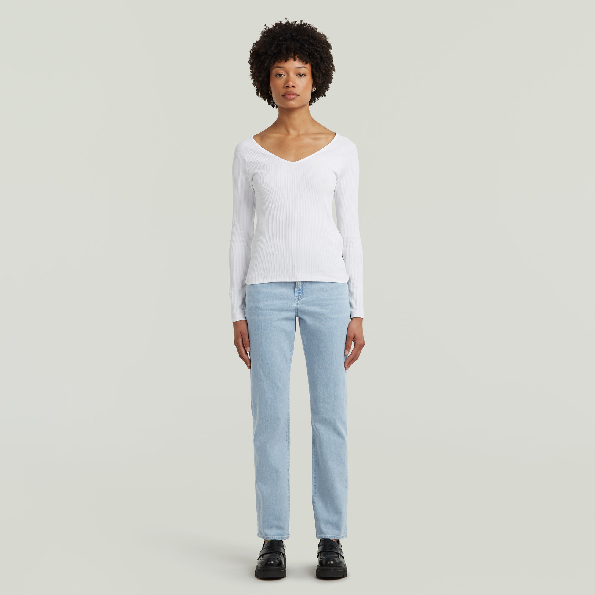 G-Star RAW Ace 2.0 Slim Straight Jeans Lichtblauw Dames