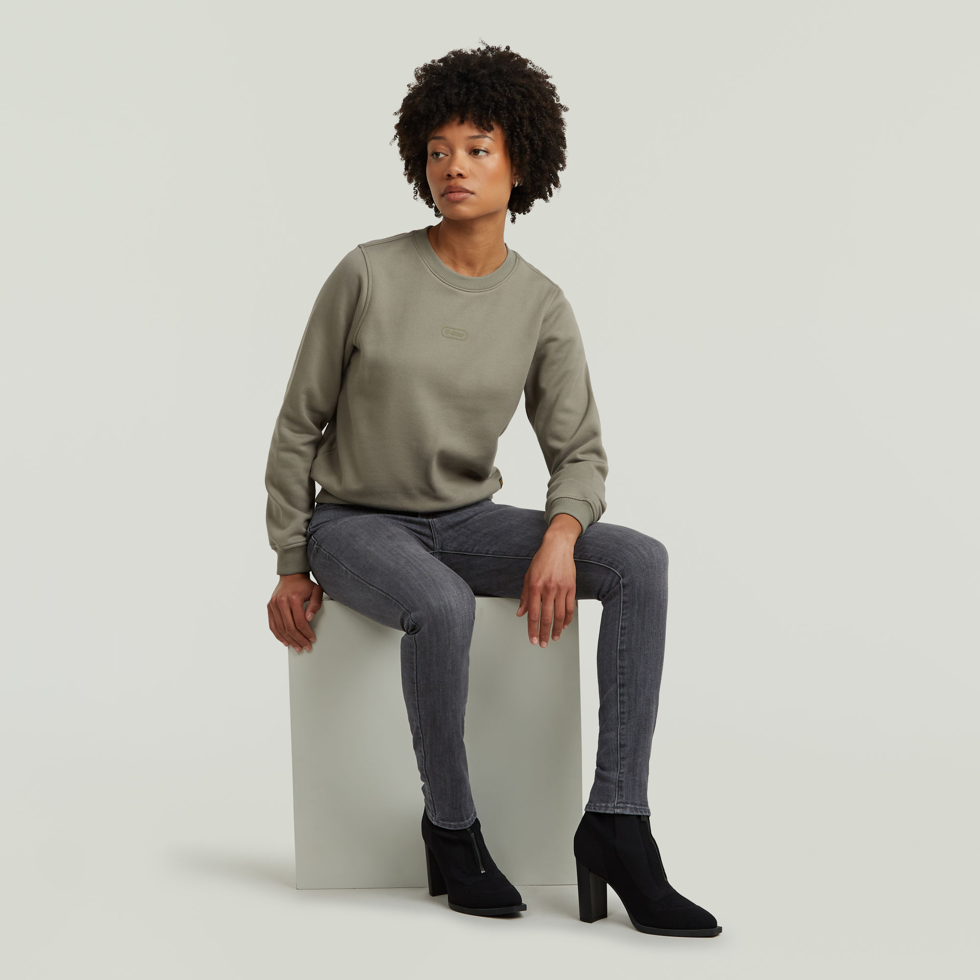 G-Star RAW Kafey Ultra High Skinny Jeans Grijs Dames