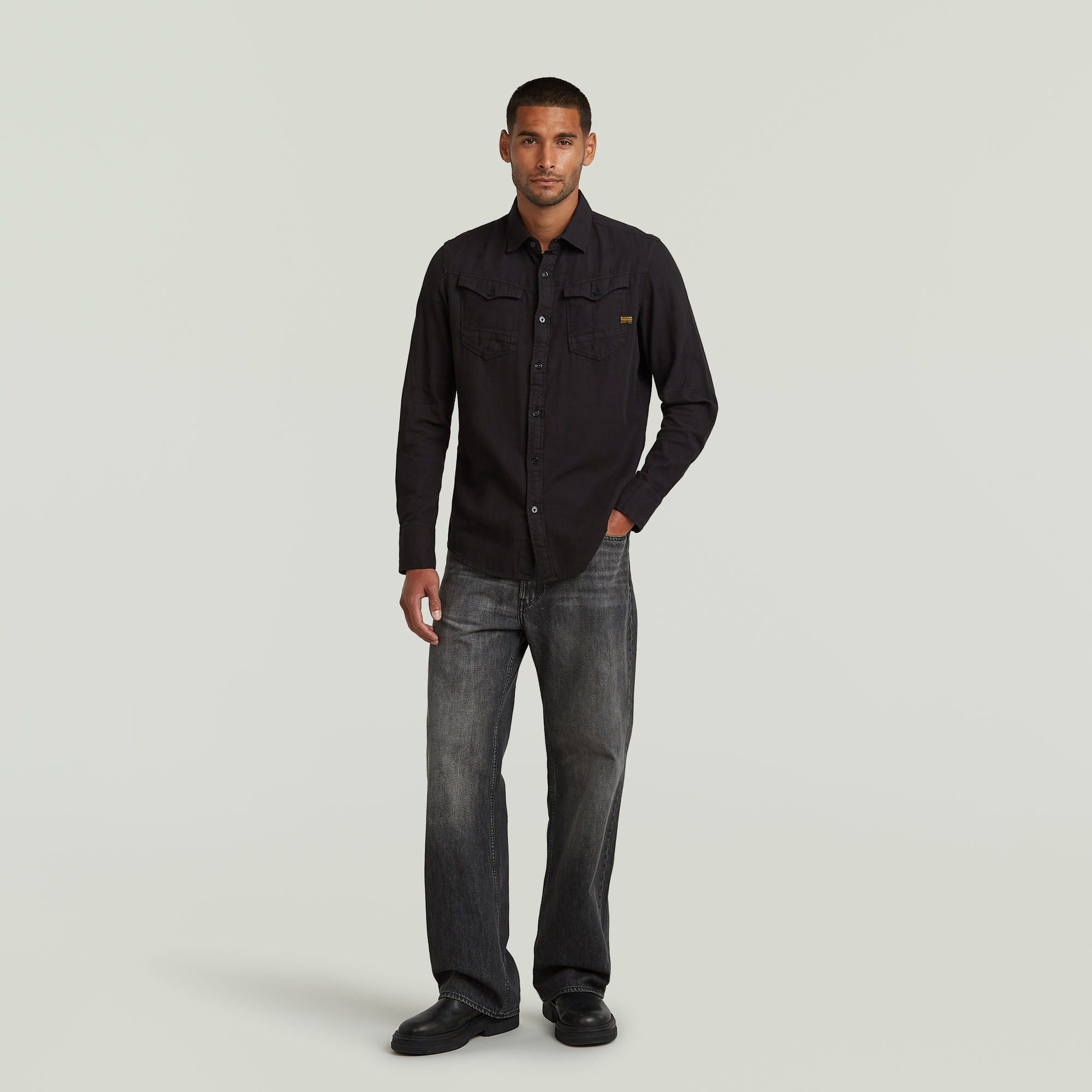 G-Star RAW Arc 3D Slim Shirt Zwart Heren