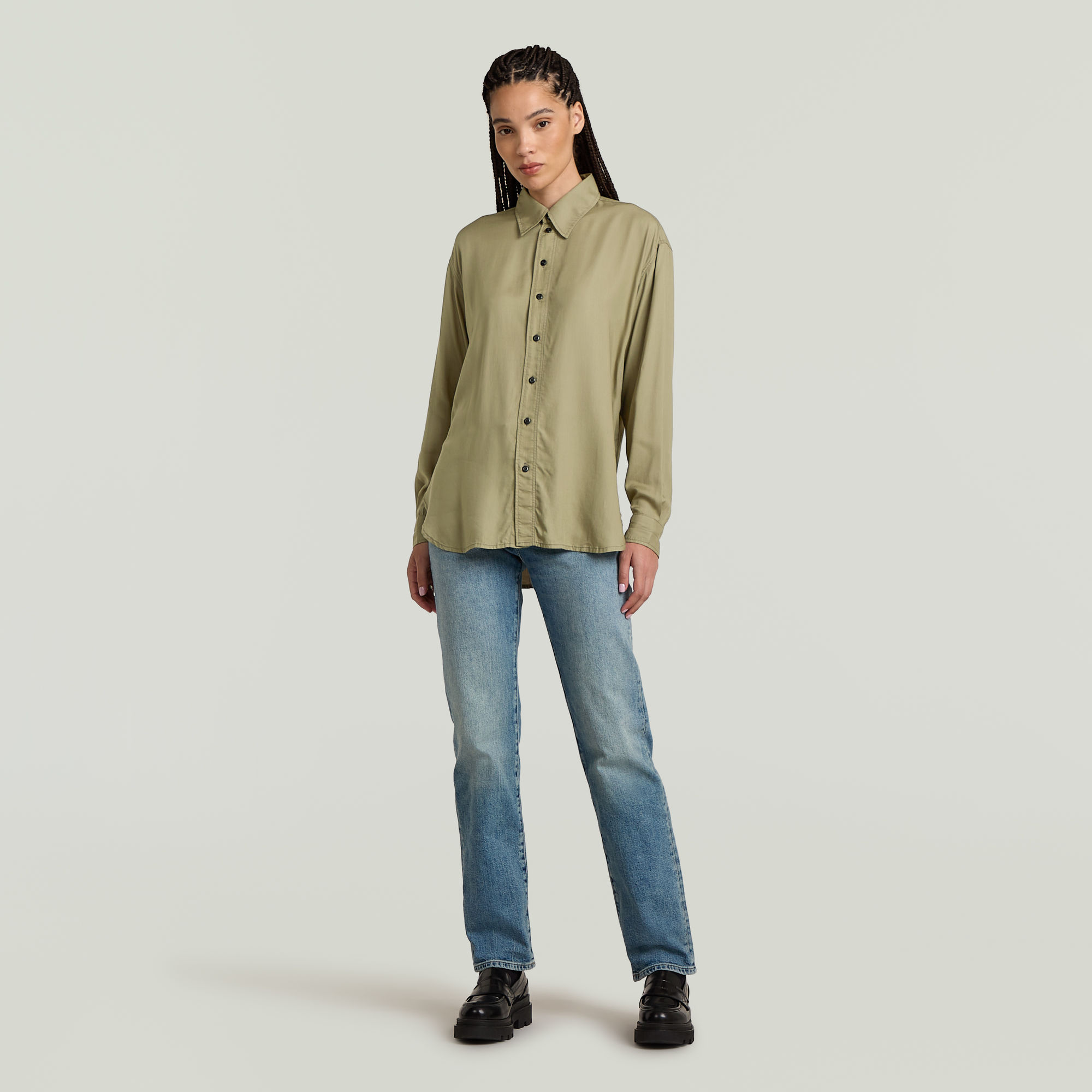 G-Star RAW Longsleeve Blousejurk Groen Dames