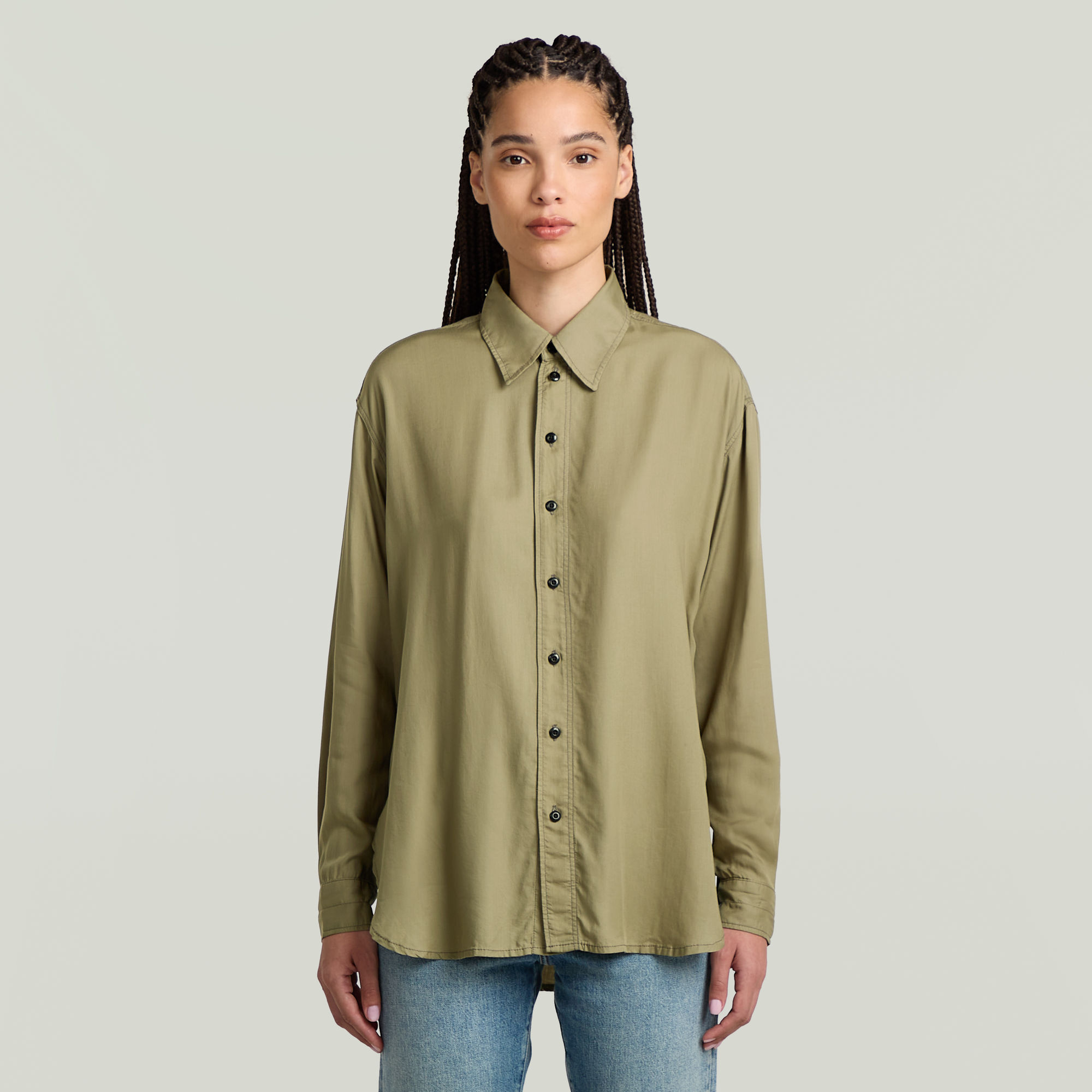 G-Star RAW Longsleeve Blousejurk Groen Dames