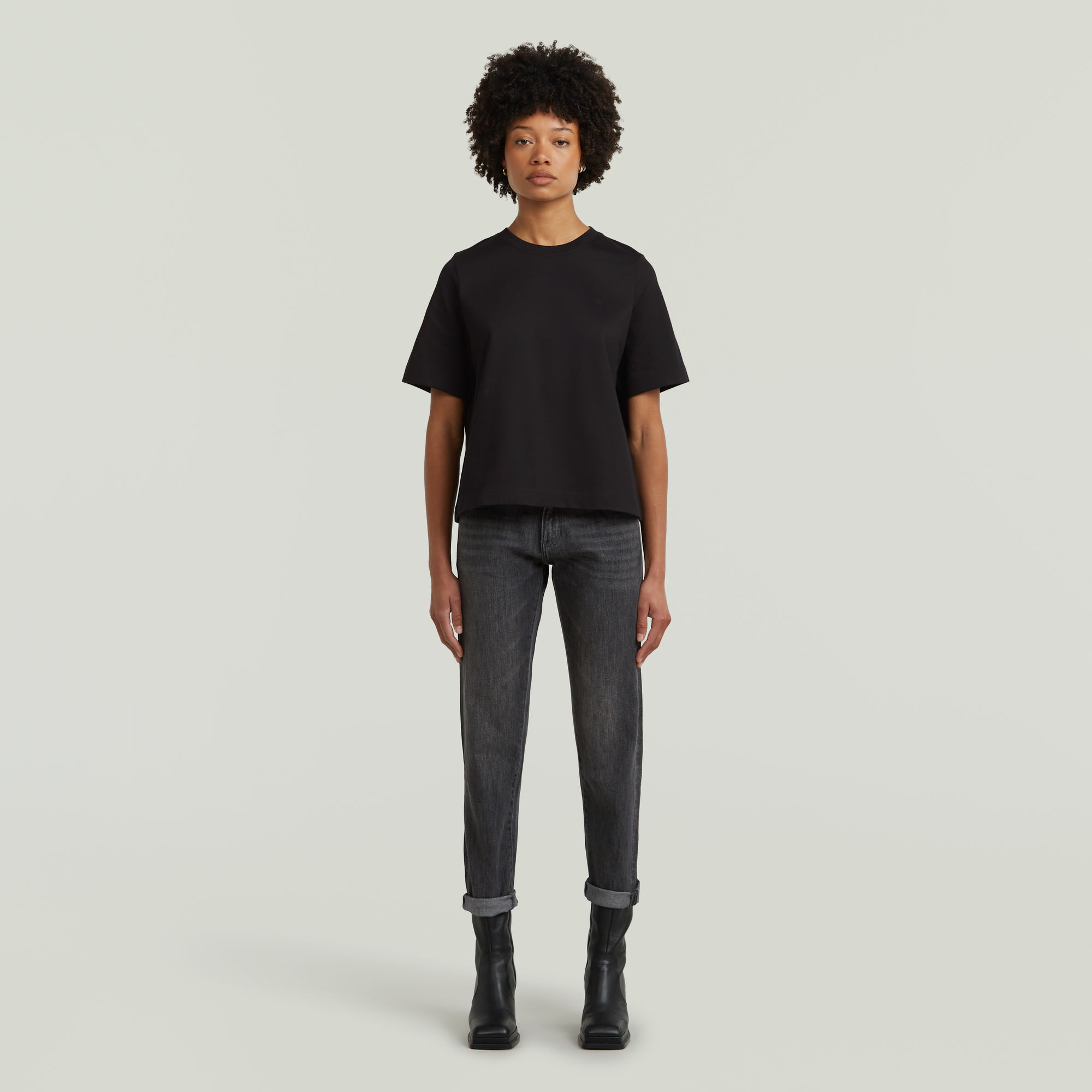 G-Star RAW Boxy T-shirt Zwart Dames