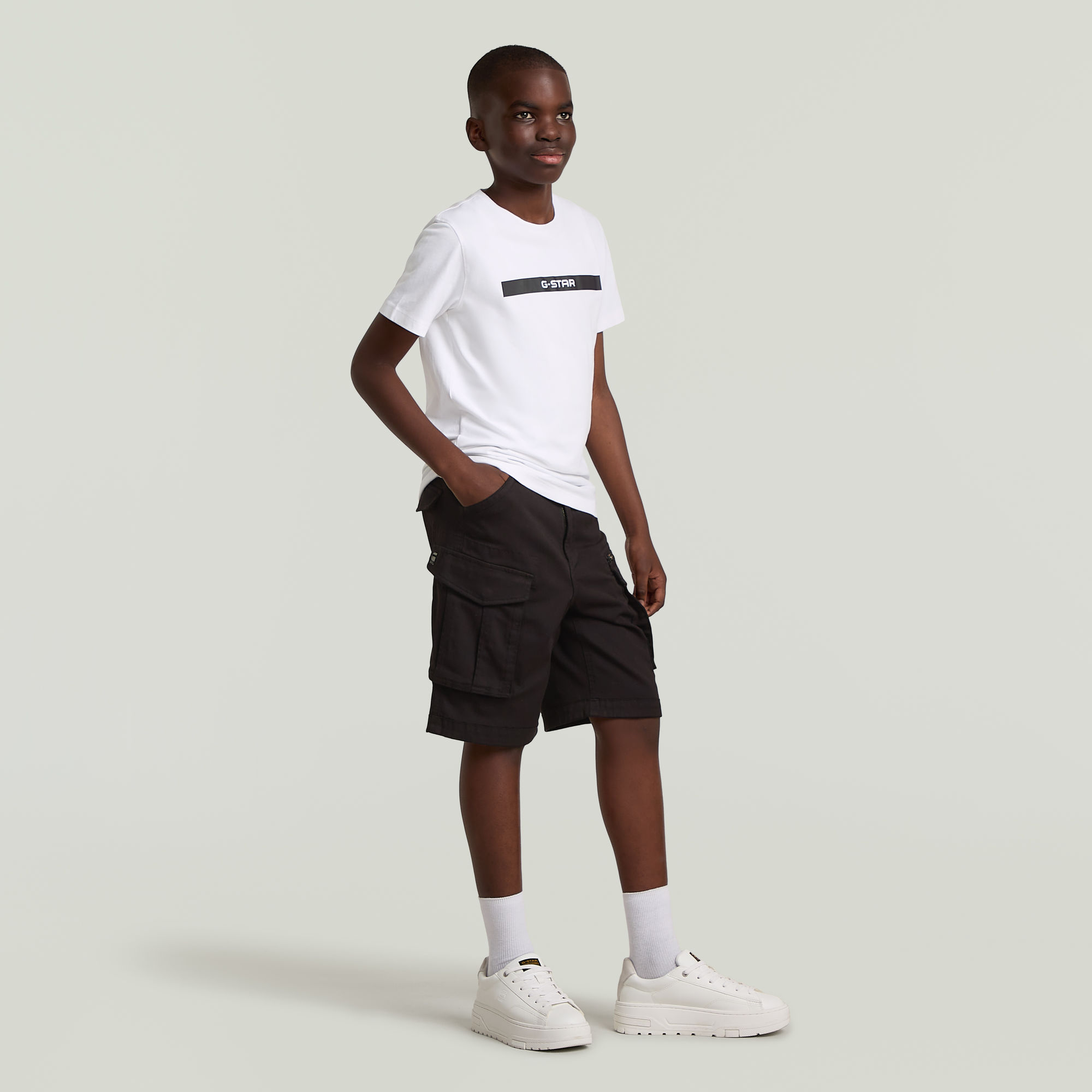 Thumbnail - Boys Rovic Utility Shorts - Schwarz - jungen