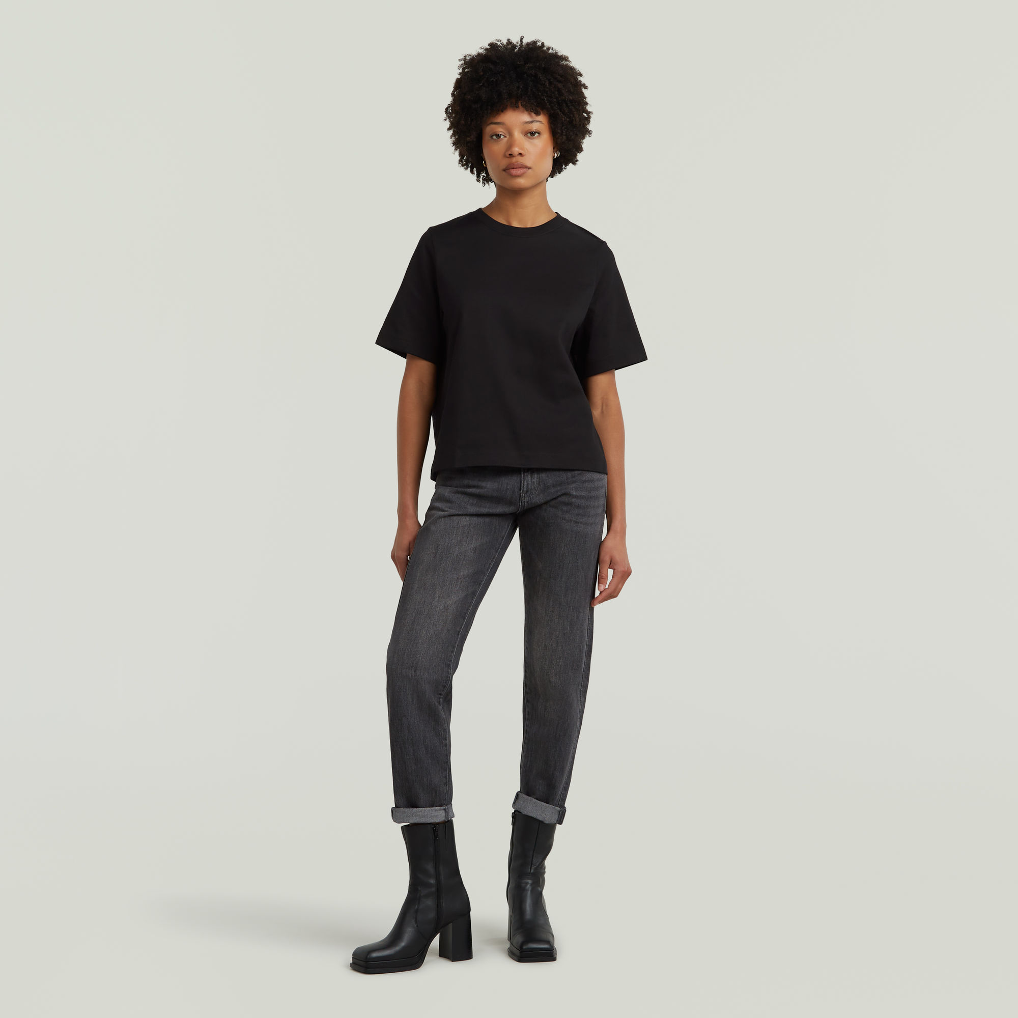 G-Star RAW Boxy T-shirt Zwart Dames