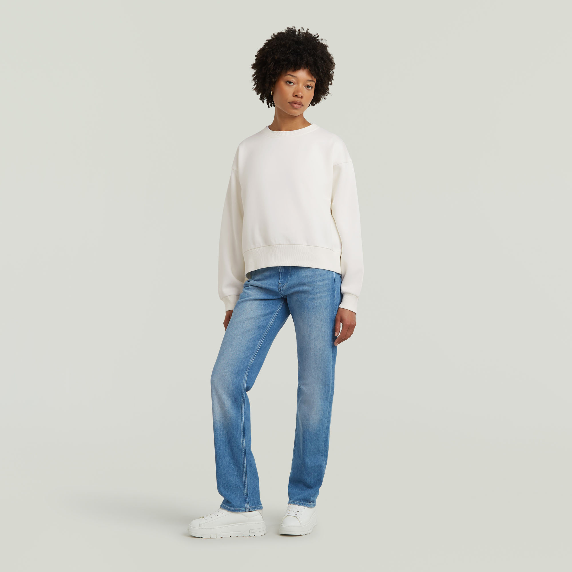 G-Star RAW Iggie Straight Jeans Midden blauw Dames
