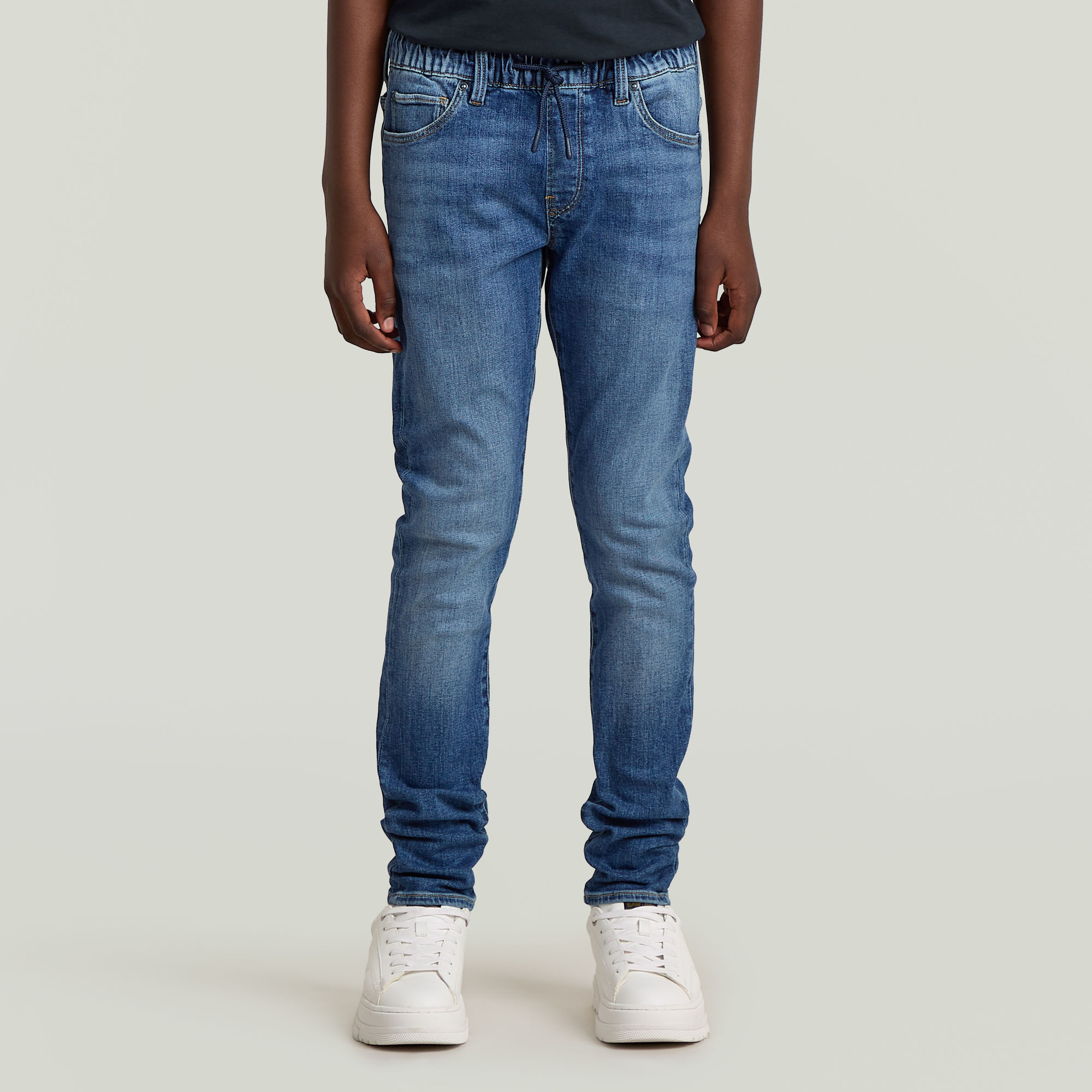 Boys 3301 Slim Pull-Up Jeans - Mittelblau - jungen